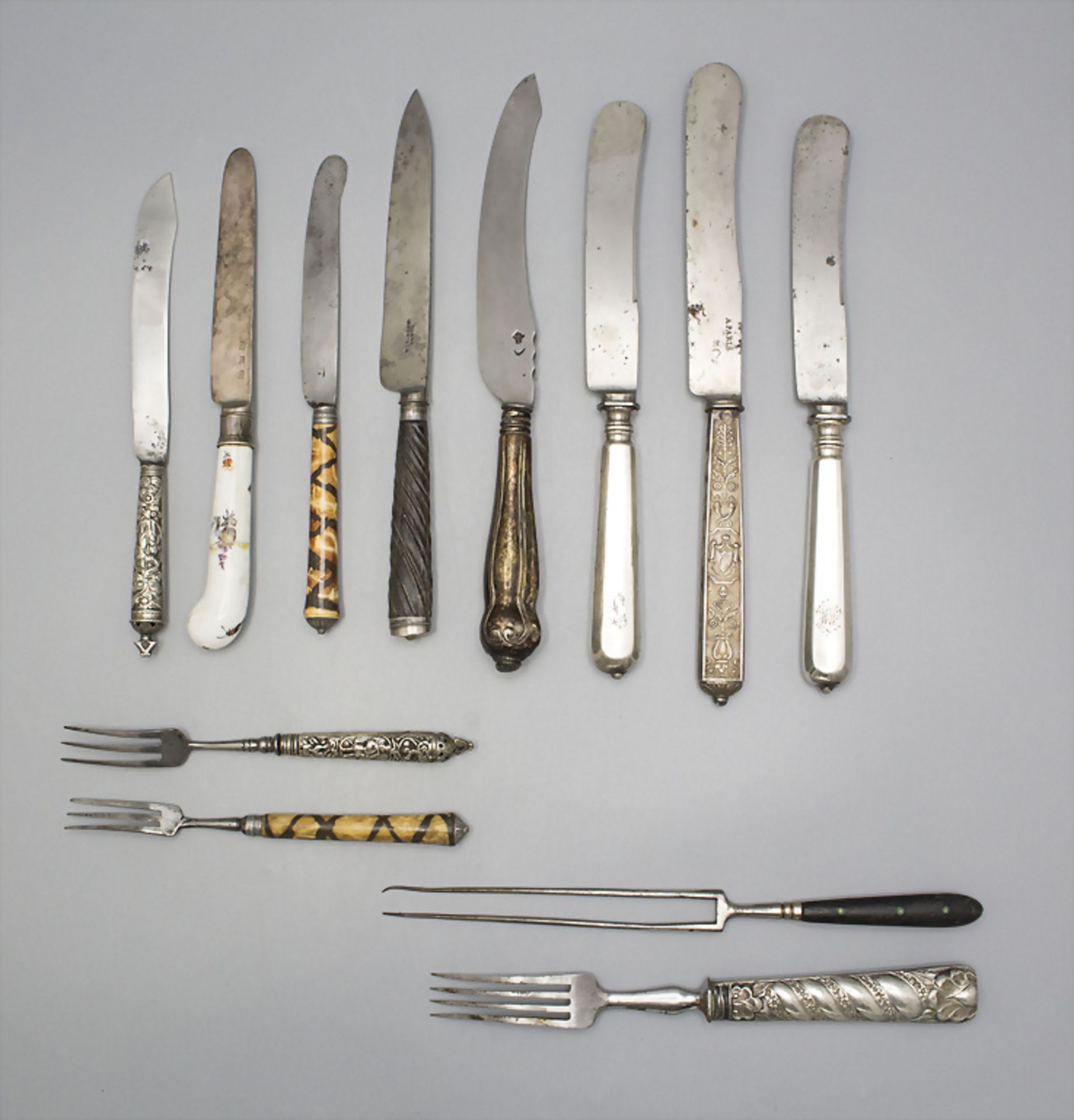 Sammlung Besteckteile / A collection of cutlery parts, 18. / 19. Jh - Bild 2 aus 5