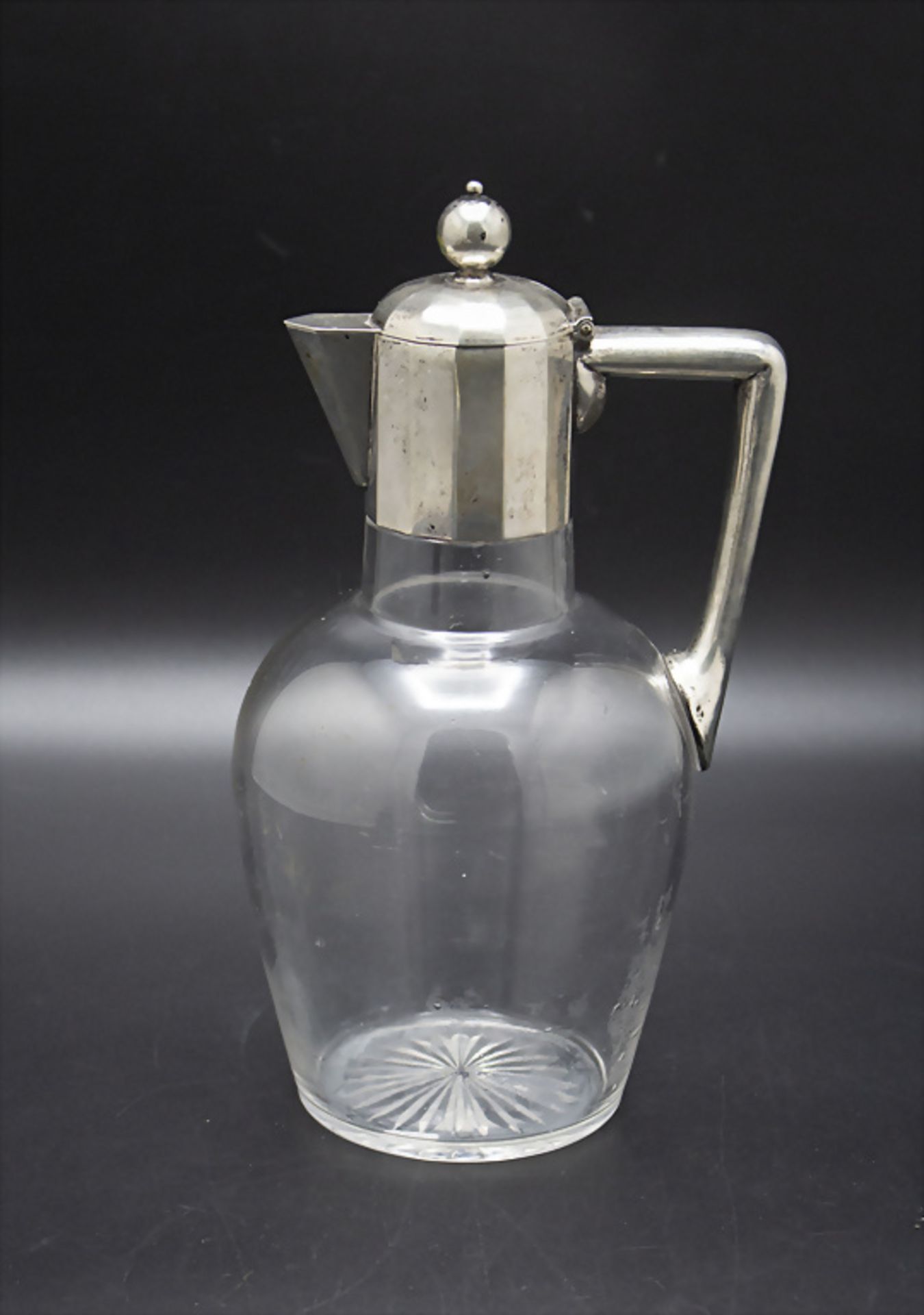Weinkaraffe mit Silbermontur / A wine jug with silver mount, Koch & Bergfeld, Bremen, um 1920