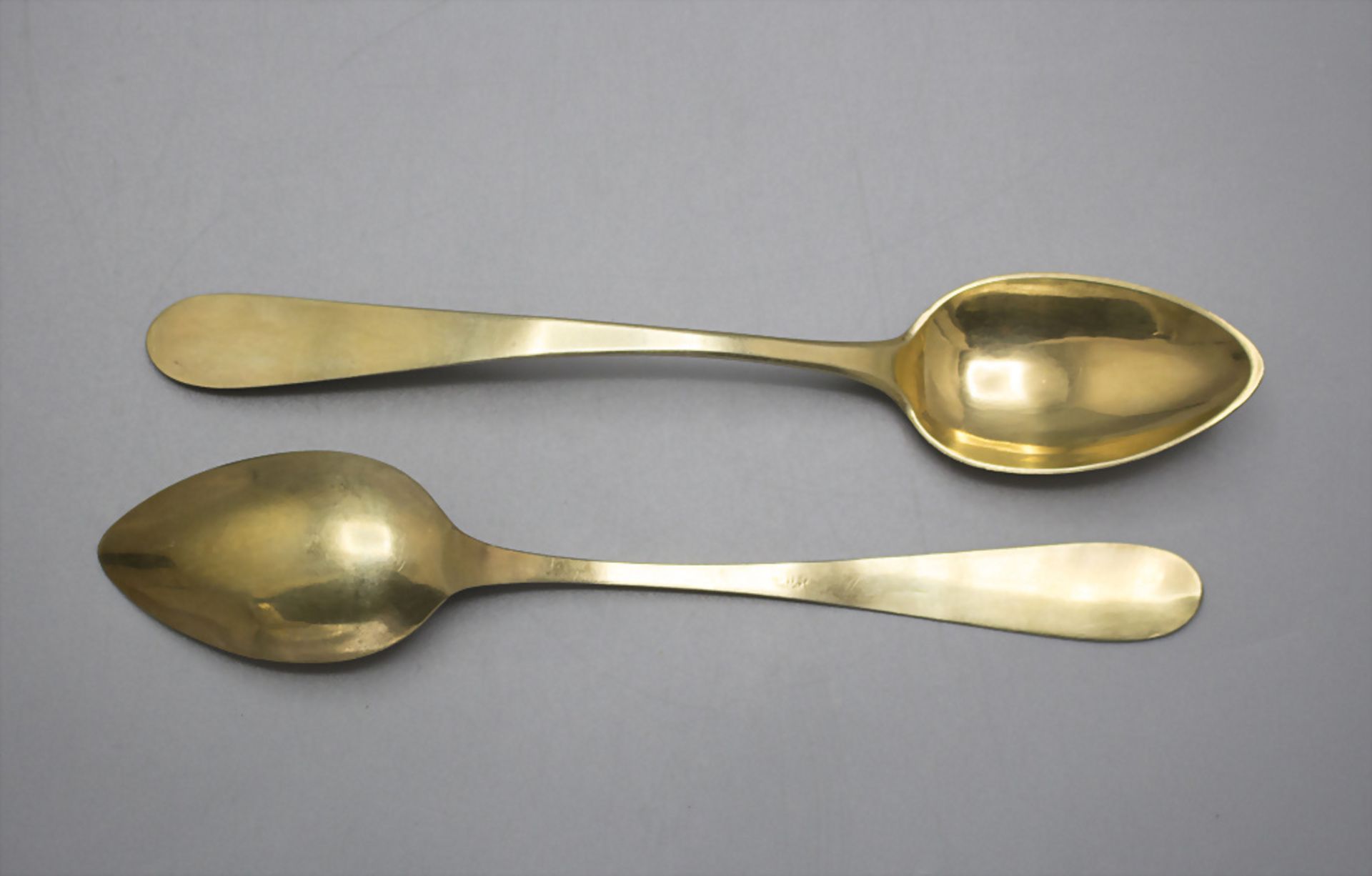 6 Teelöffel / A set of 6 silver tea spoons, deutsch, um 1830 - Image 2 of 3