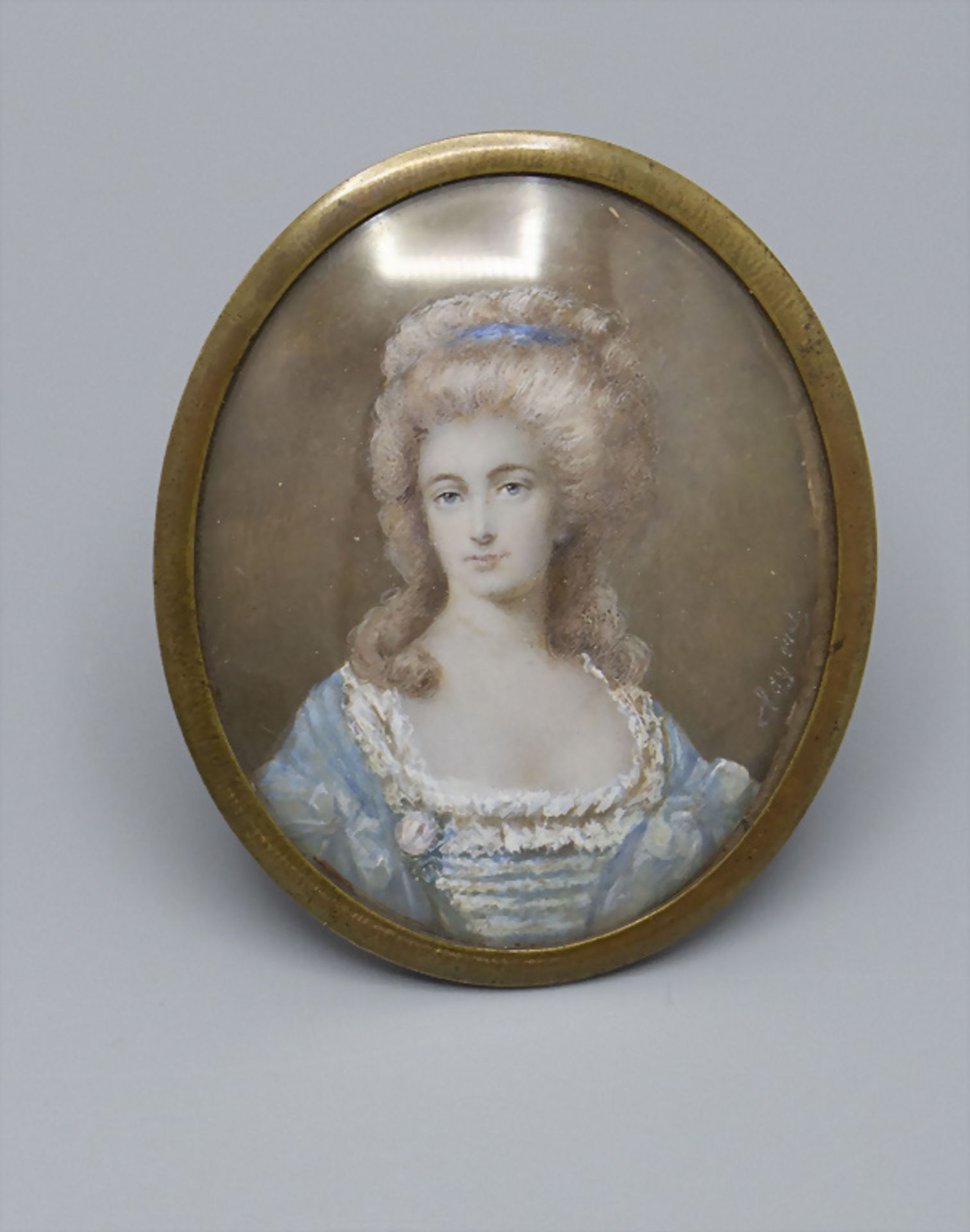 Miniatur Porträt der jungen Schriftstellerin Marquise de Montesson / A miniature portrait of ... - Image 2 of 4