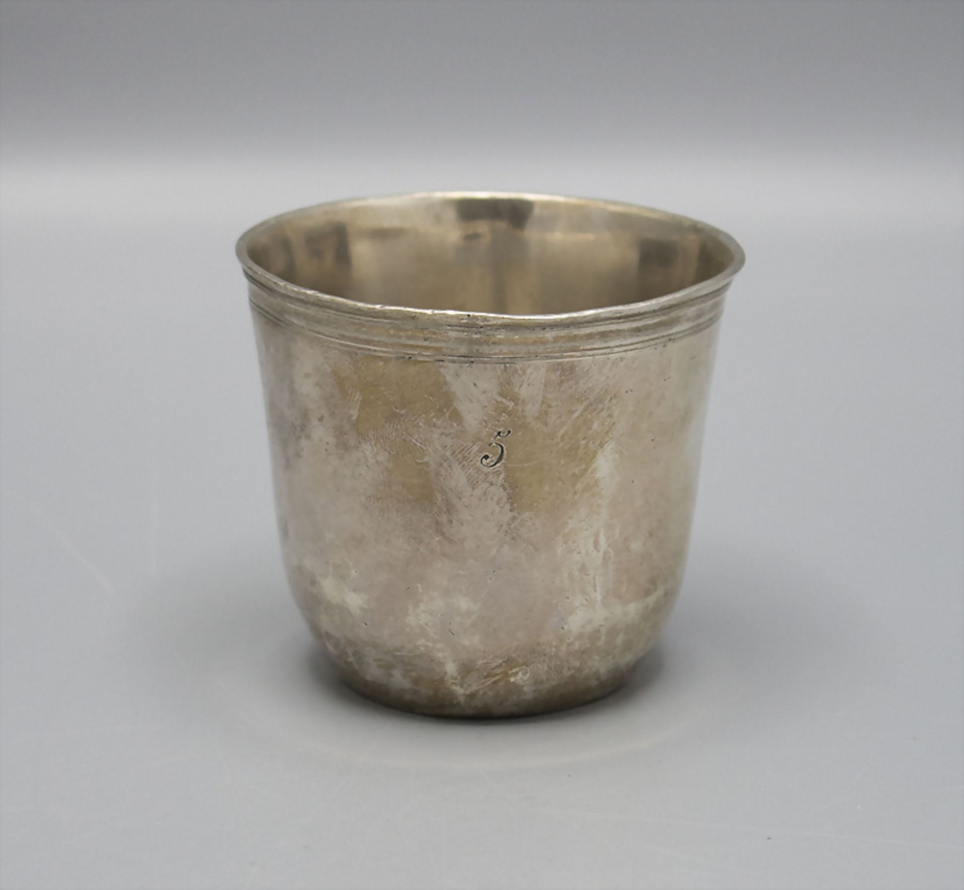 Silber Becher, Faustbecher / A silver beaker, Paris 1717