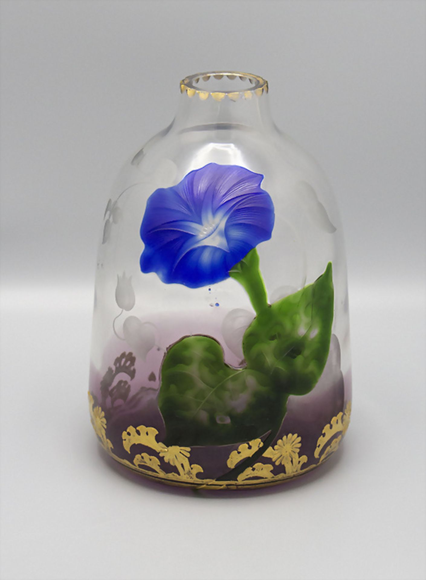 Seltene Vase, Gräflich Harrach'sche Glasfabrik, Neuwelt, um 1900