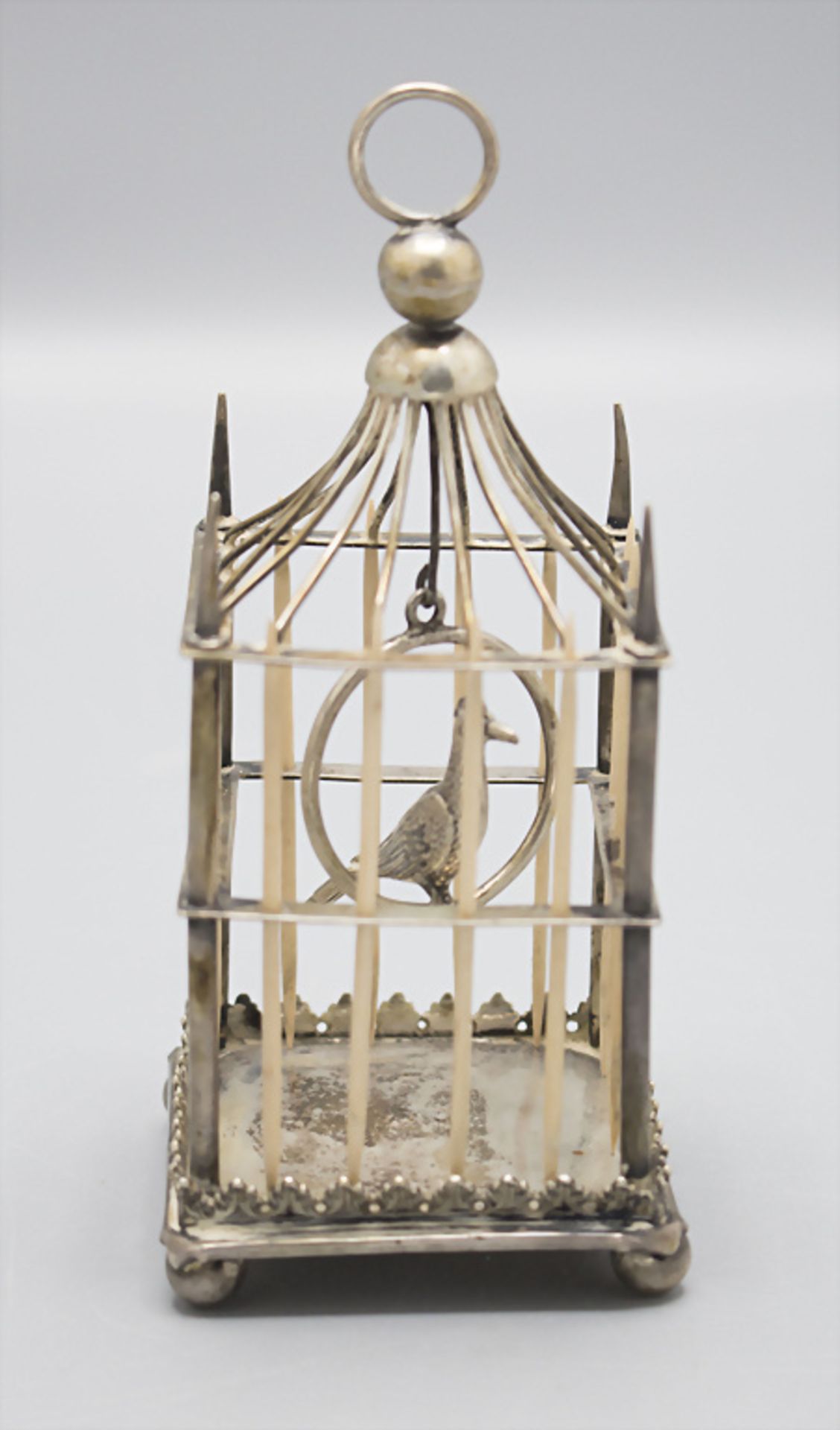Vogelkäfig / A silver bird cage, Danzig, 19. Jh. - Image 2 of 4
