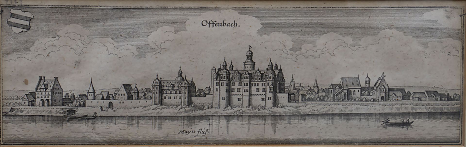 Kupferstich 'Offenbach' / A copper engraving from Offenbach, 17. / 18. Jh. - Bild 2 aus 4