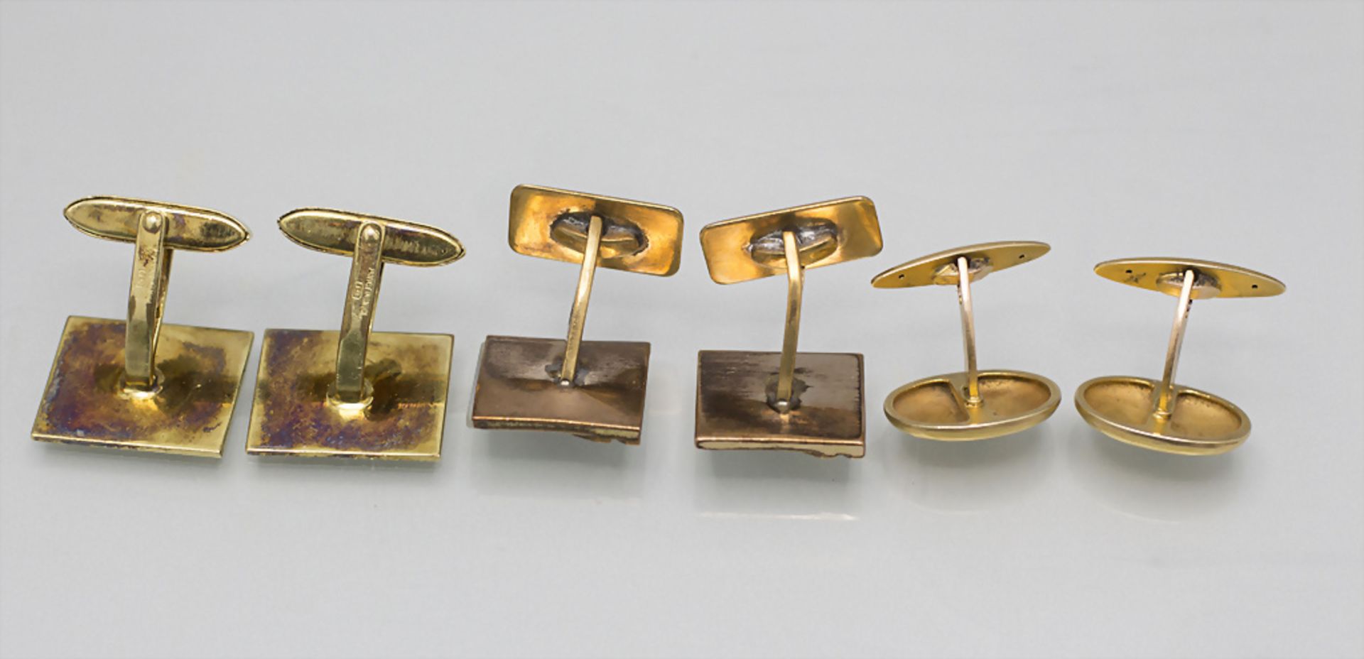 3 Paar Manschettenknöpfe / 3 pair of cufflinks - Image 3 of 4