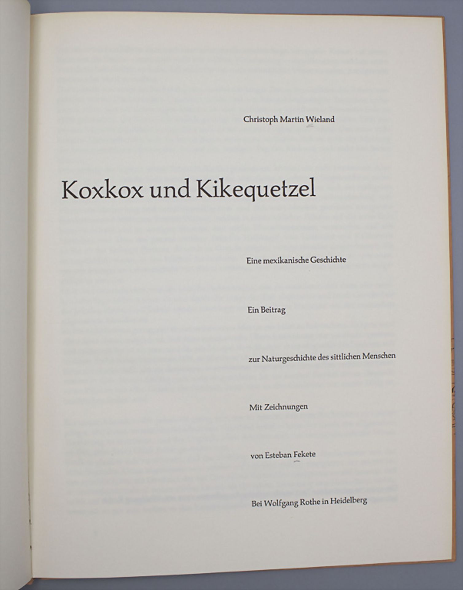 Esteban FEKETE / Chr. M. Wieland: 'Kokox und Kikequetzel', 1958 - Bild 2 aus 4