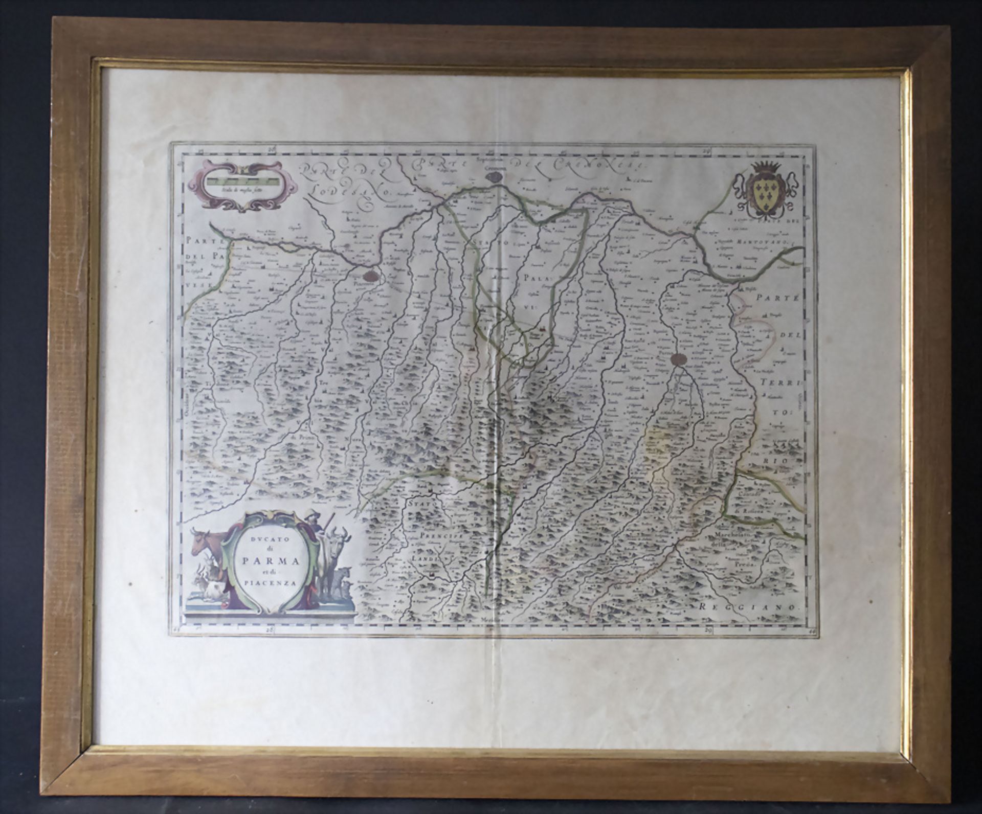 Landkarte 'Herzogtum Parma und Piacenza' / A map of the dukedom of Parma and Piacenza, 17. Jh. - Bild 2 aus 6