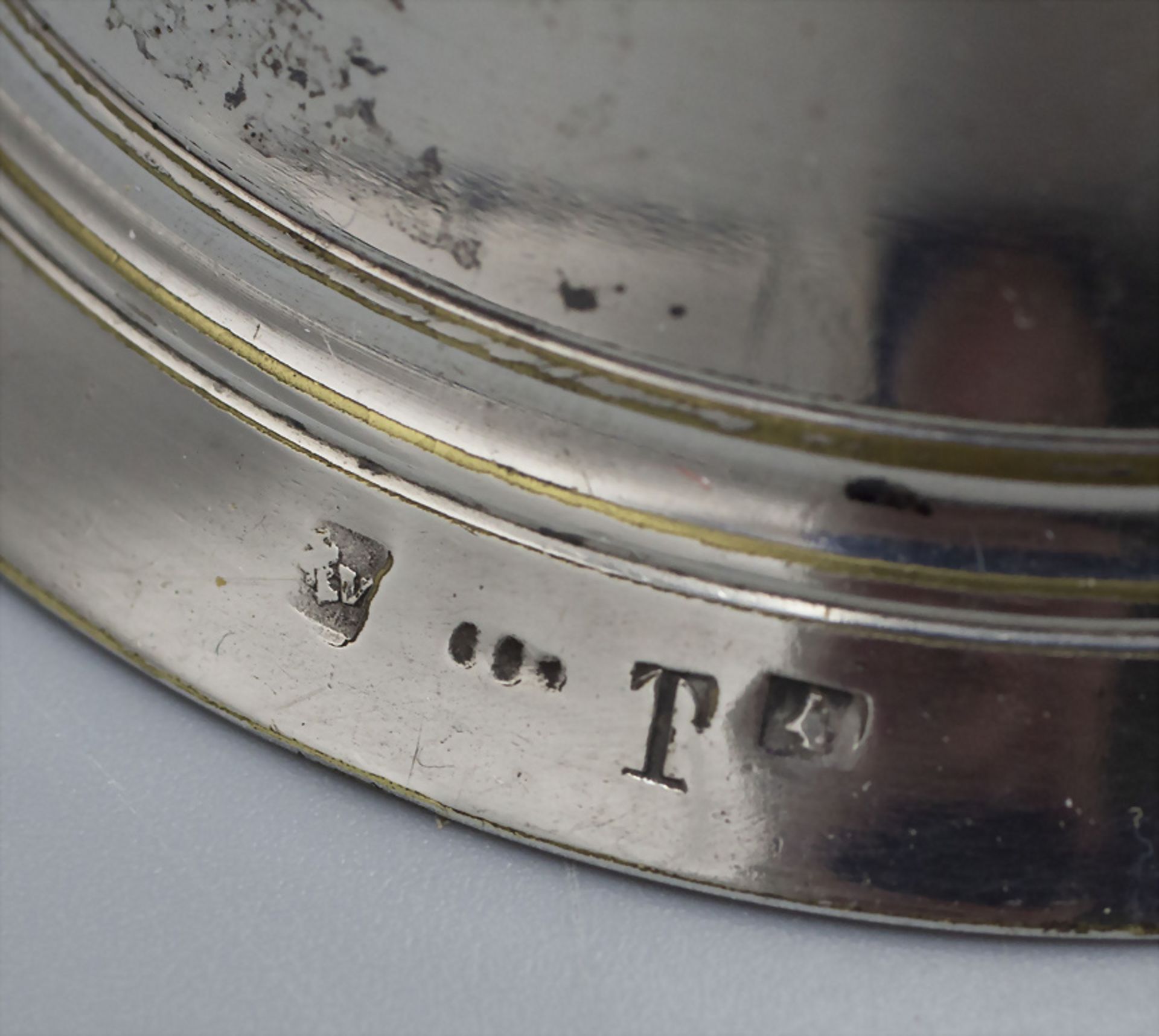 Tischglocke / A silver table bell, um 1900 - Bild 2 aus 3