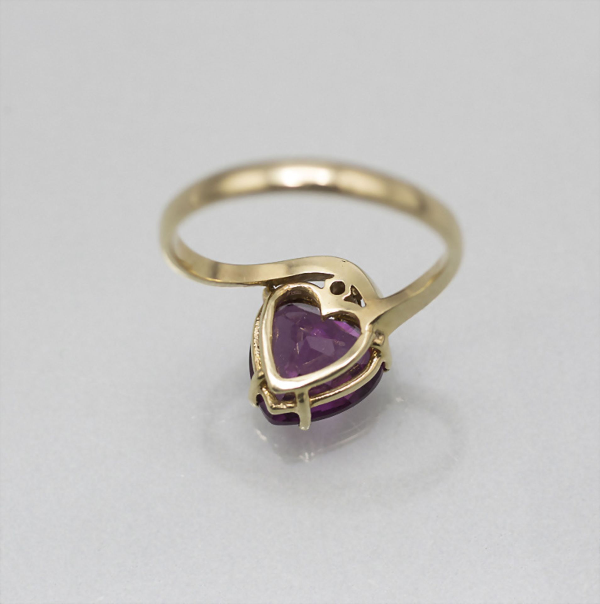 Damenring mit Amethyst / A 14 ct ladies gold ring with an amethyst - Image 3 of 3