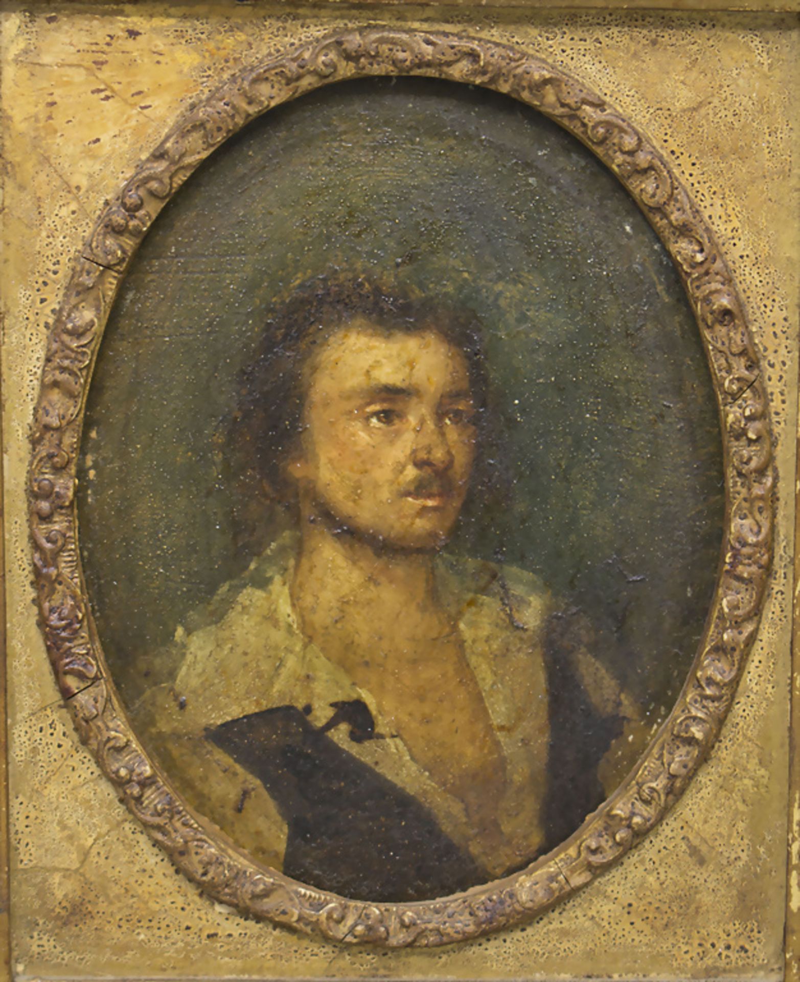 Miniatur Porträt eines Mannes / A miniature portrait of a man, Frankreich, 18. Jh. o. älter - Bild 2 aus 3