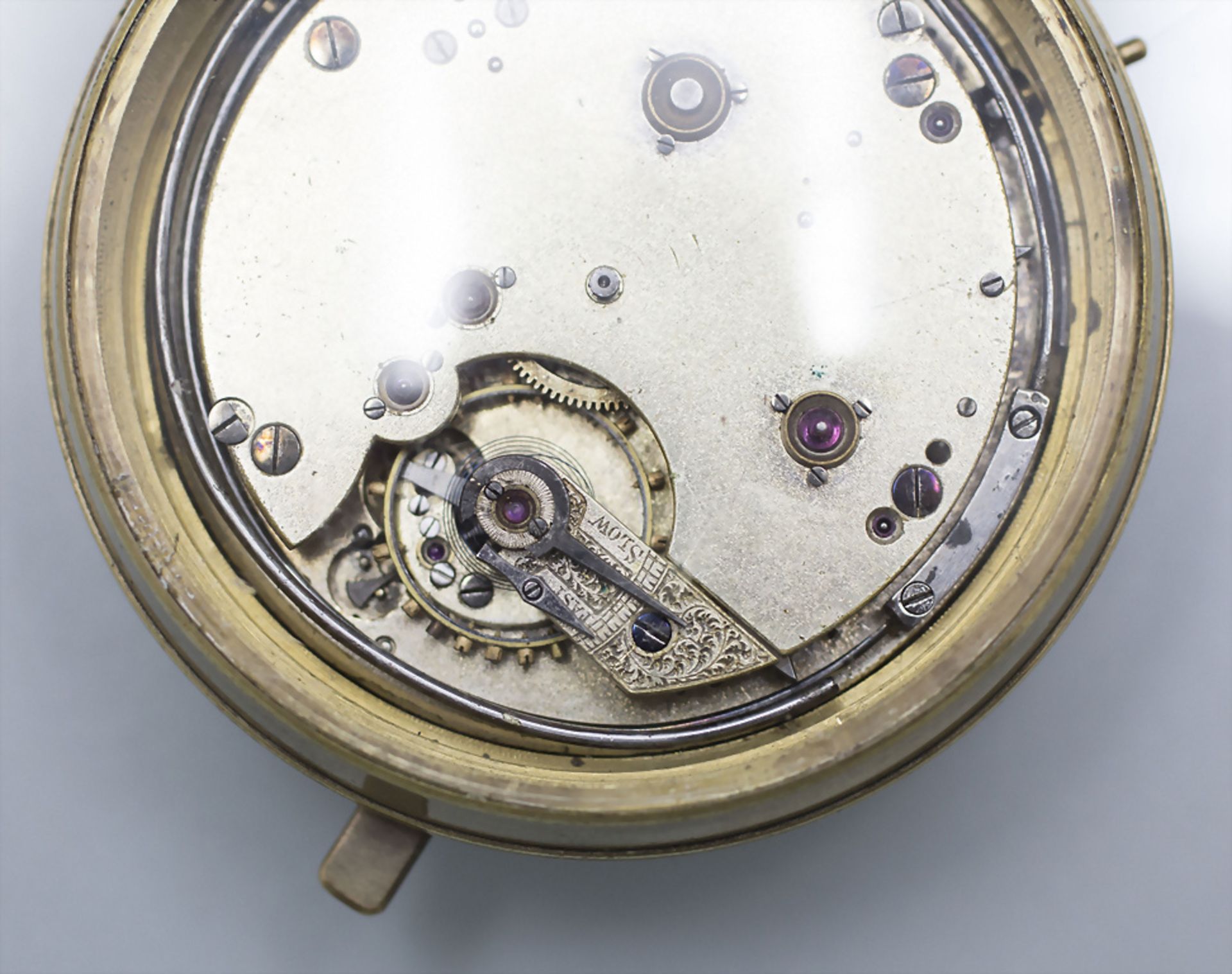 Taschenuhr, Rattrapante-Chronograph mit Minutenrepetition / A pocket watch, um 1900 - Image 5 of 5