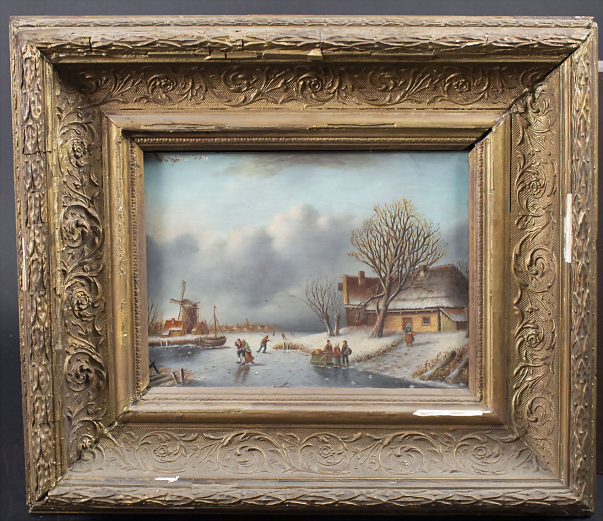 Künstler des 19. Jh., 'Winterlandschaft' / 'Winter landscape' - Bild 2 aus 4