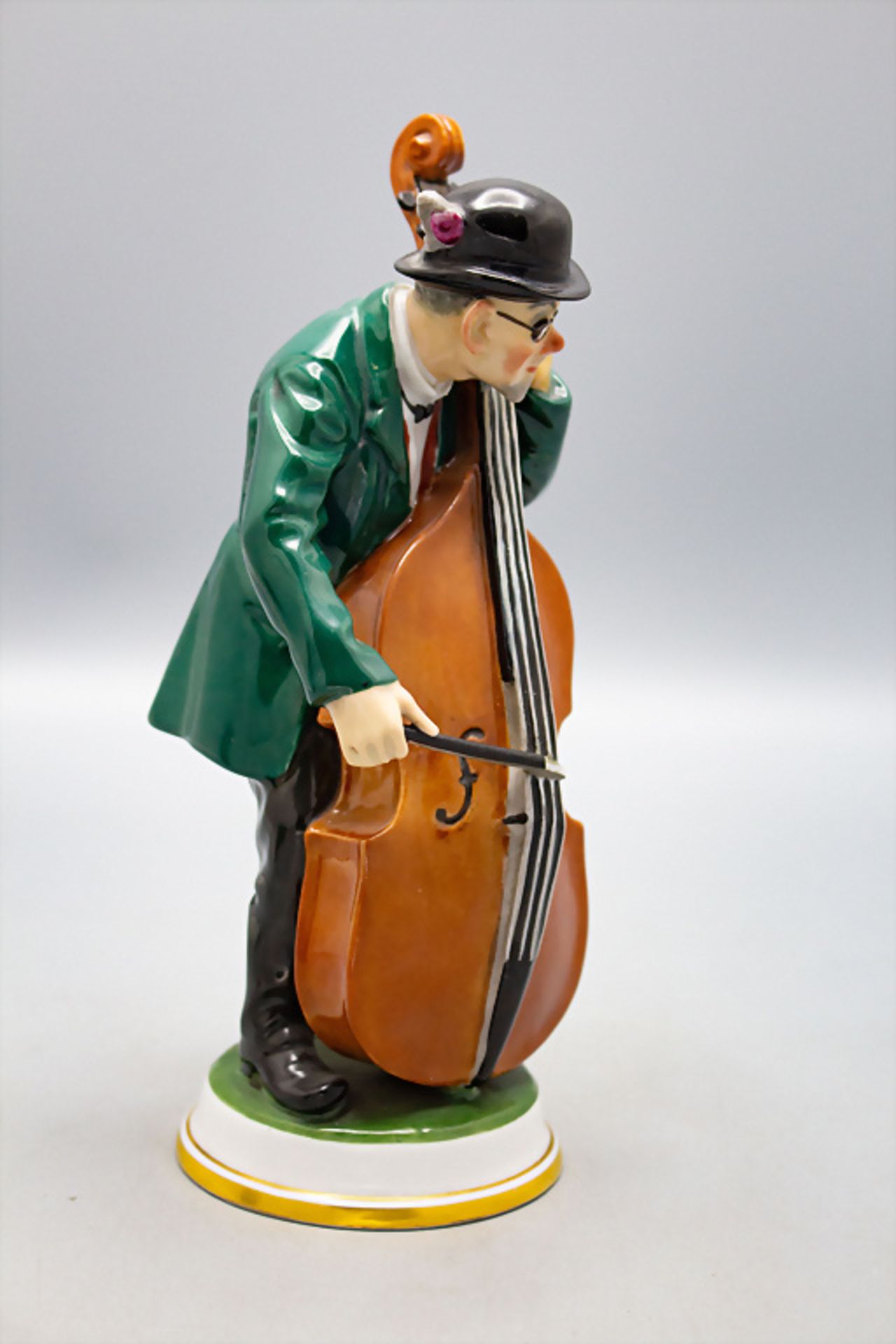 Figur 'Bassist' / A figure of a bass player, Rosenthal, Selb, 20. Jh. - Bild 4 aus 7