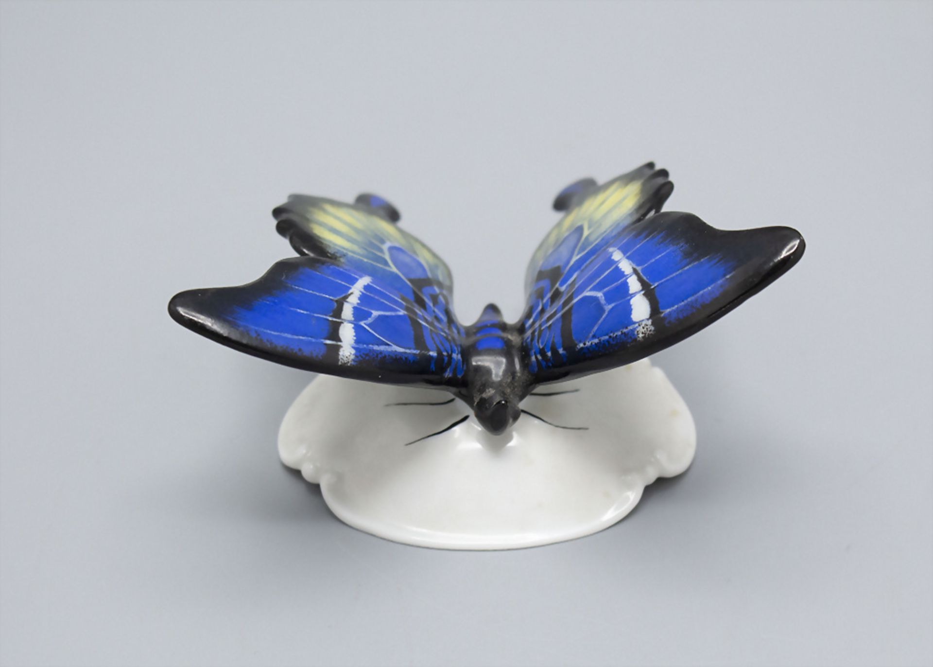 Porzellan Schmetterling / A porcelain butterfly, Rosenthal, Selb, Ende 20. Jh. - Image 3 of 6