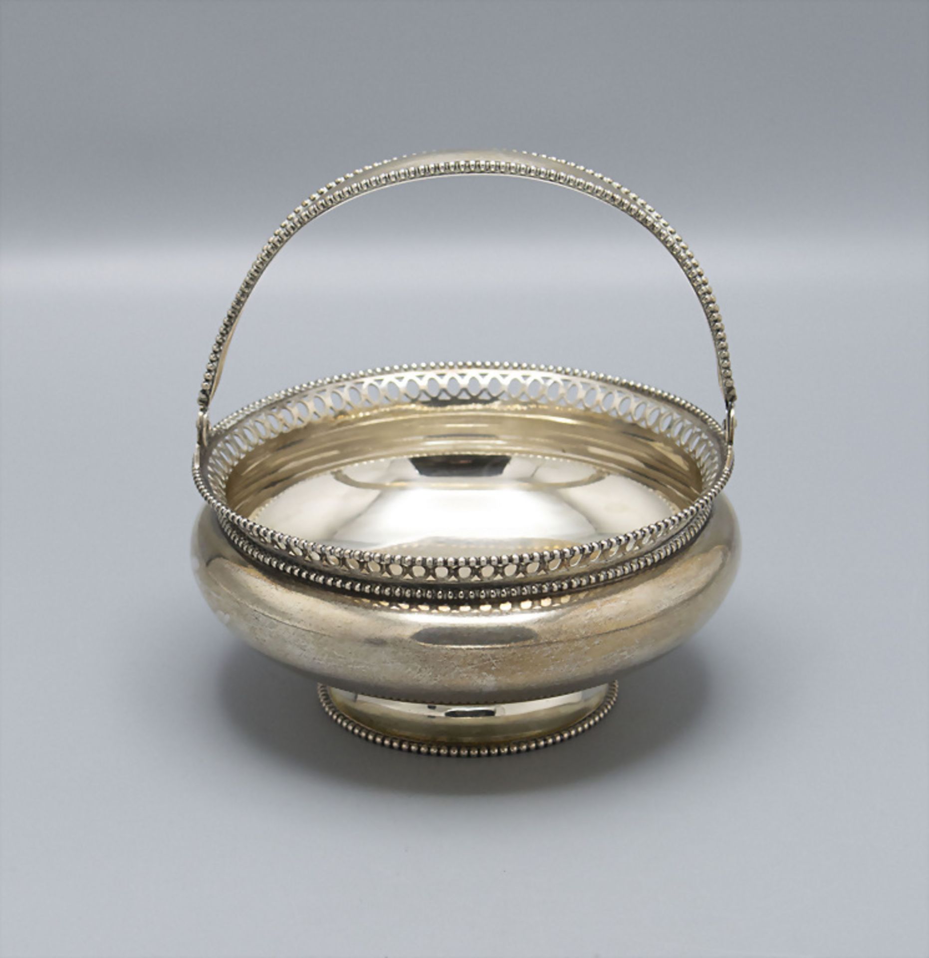 Zuckerschale mit Henkel / A silver sugar bowl with handle, J.M. v. Kempen en Zn. & Co, ...