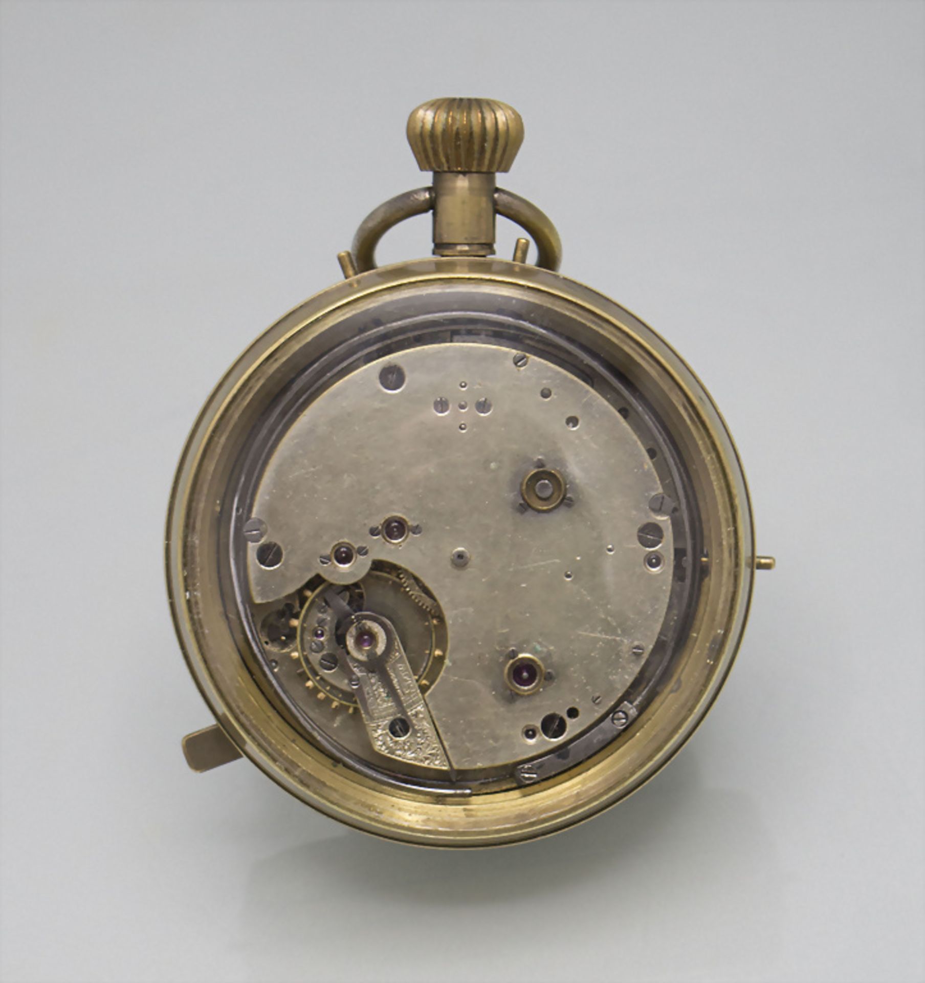 Taschenuhr, Rattrapante-Chronograph mit Minutenrepetition / A pocket watch, um 1900 - Image 4 of 5