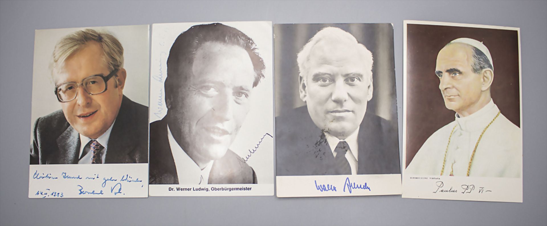 Konvolut 11 Fotografien mit Autographen 'Deutsche Politiker' / 'German politicians', 20. Jh. - Bild 2 aus 3