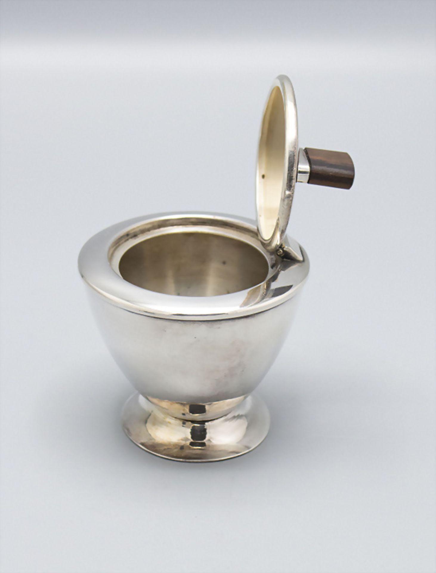 Art Déco Mokkakanne und Zuckerdose / An Art Deco plated mocha pot and sugar bowl, Argentor, ... - Image 6 of 9