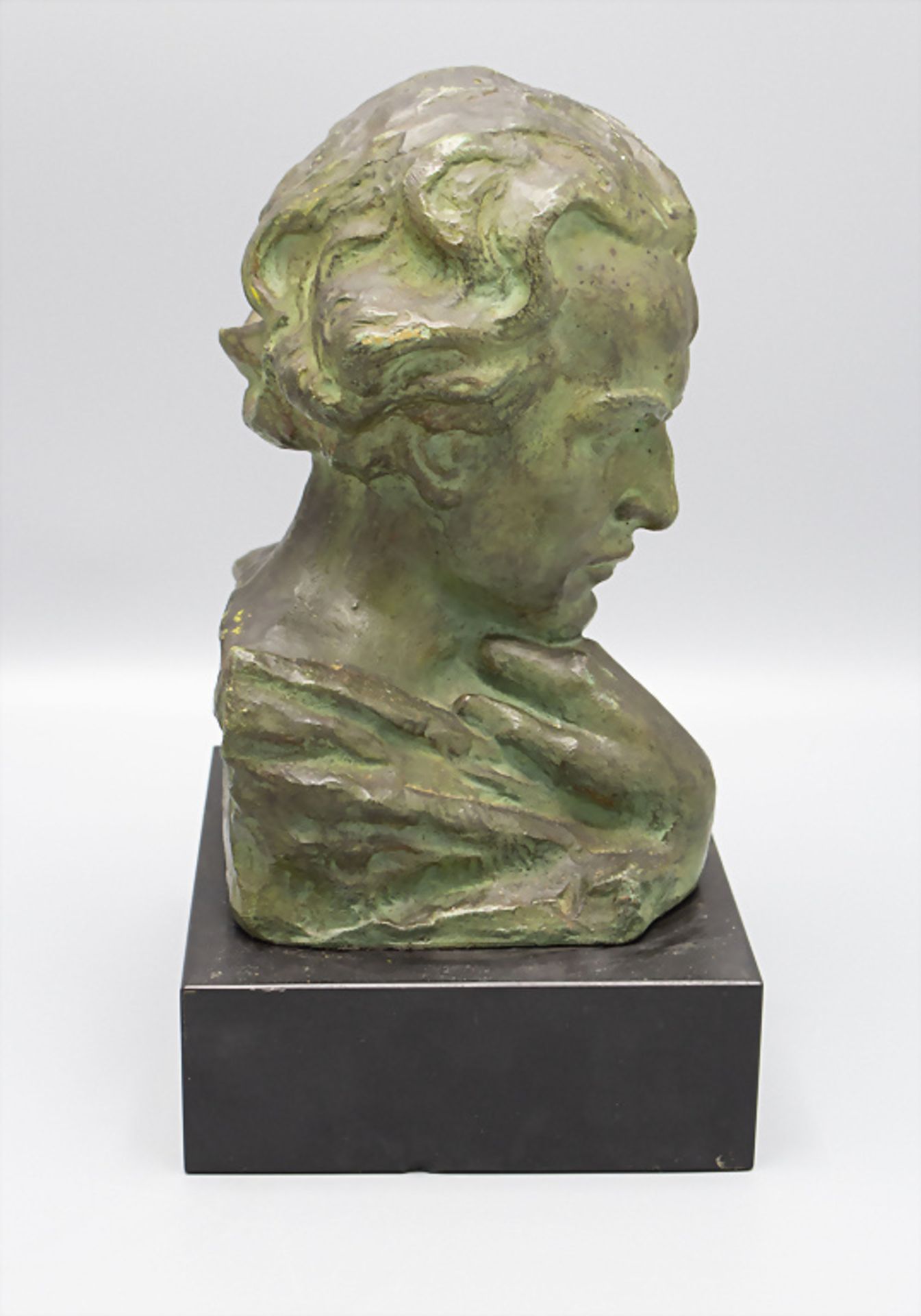 J. Becox wohl für Jean Marais (1913-1998), Bronze Skulptur 'Büste eines nachdenklichen Mannes' ... - Image 5 of 7