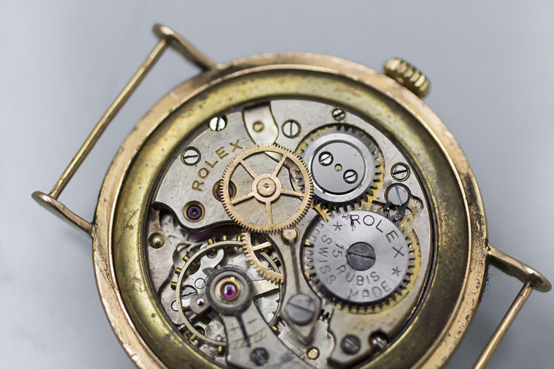Rolex Precision, HAU / A men's watch, Swiss / Schweiz, um 1950 - Image 3 of 5