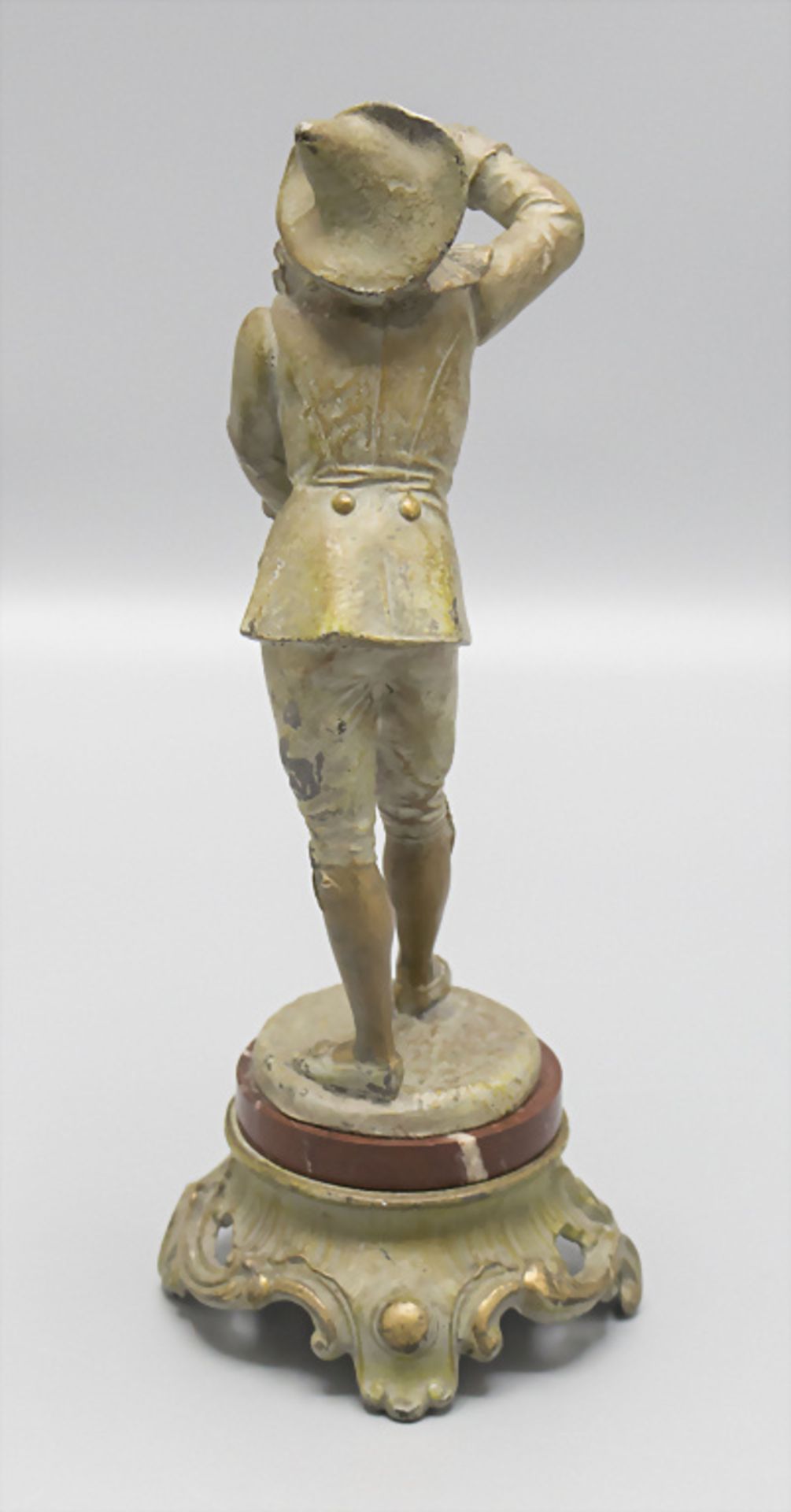 Zinngussfigur eines Harlekins / A tin casting figure of a harleqin, deutsch, um 1900 - Image 4 of 7