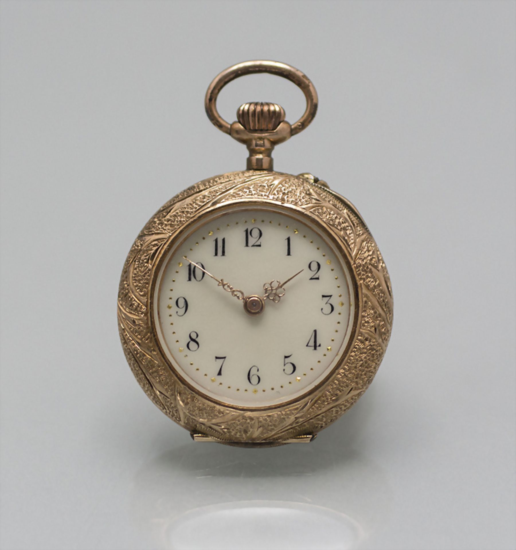 Damentaschenuhr / A ladies 14 ct gold pocket watch, Swiss / Schweiz, um 1900