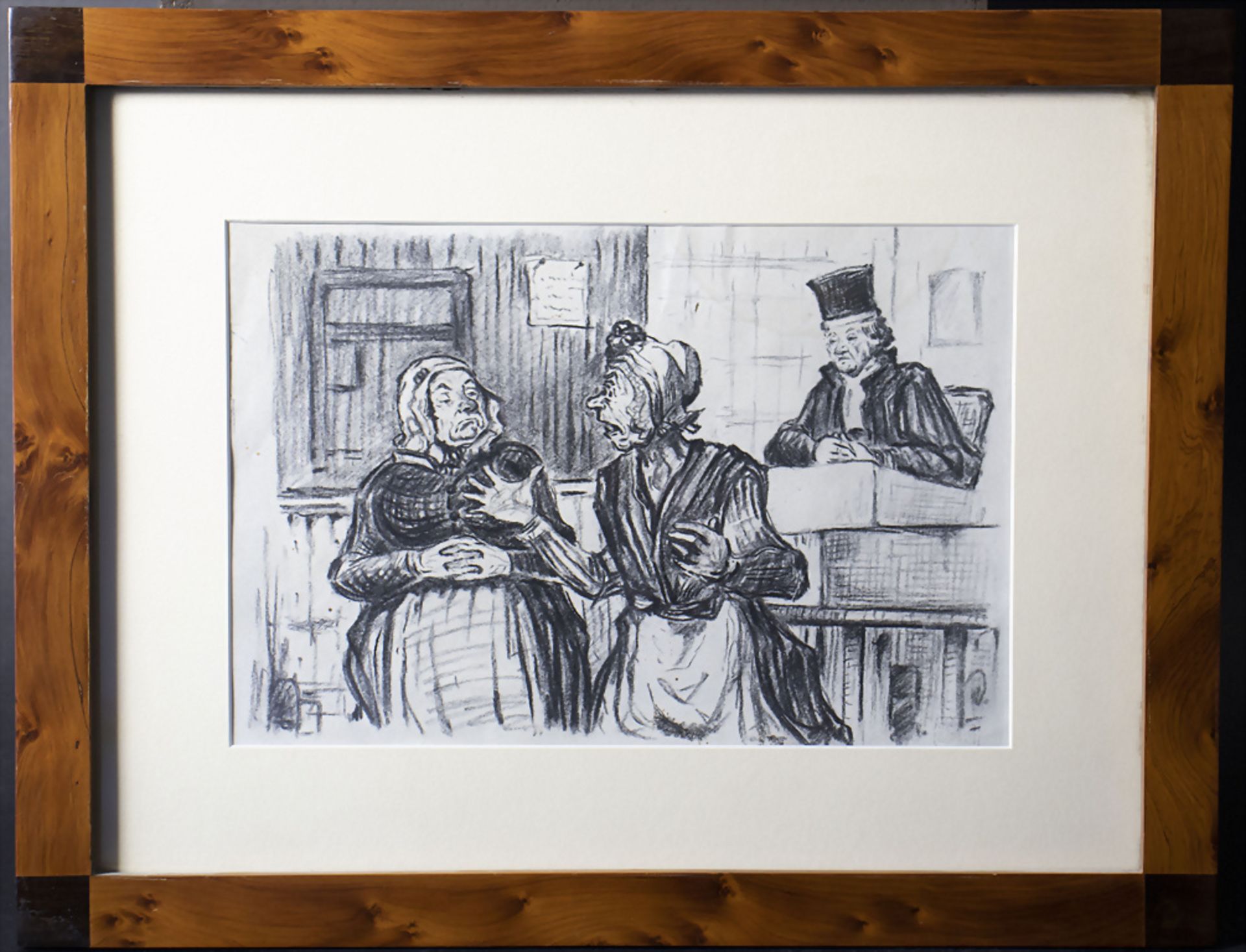 Honoré Daumier (1808-1879), zugeschrieben, 'Zwei Damen vor Gericht' / attributed, 'Two ladies ... - Bild 2 aus 6