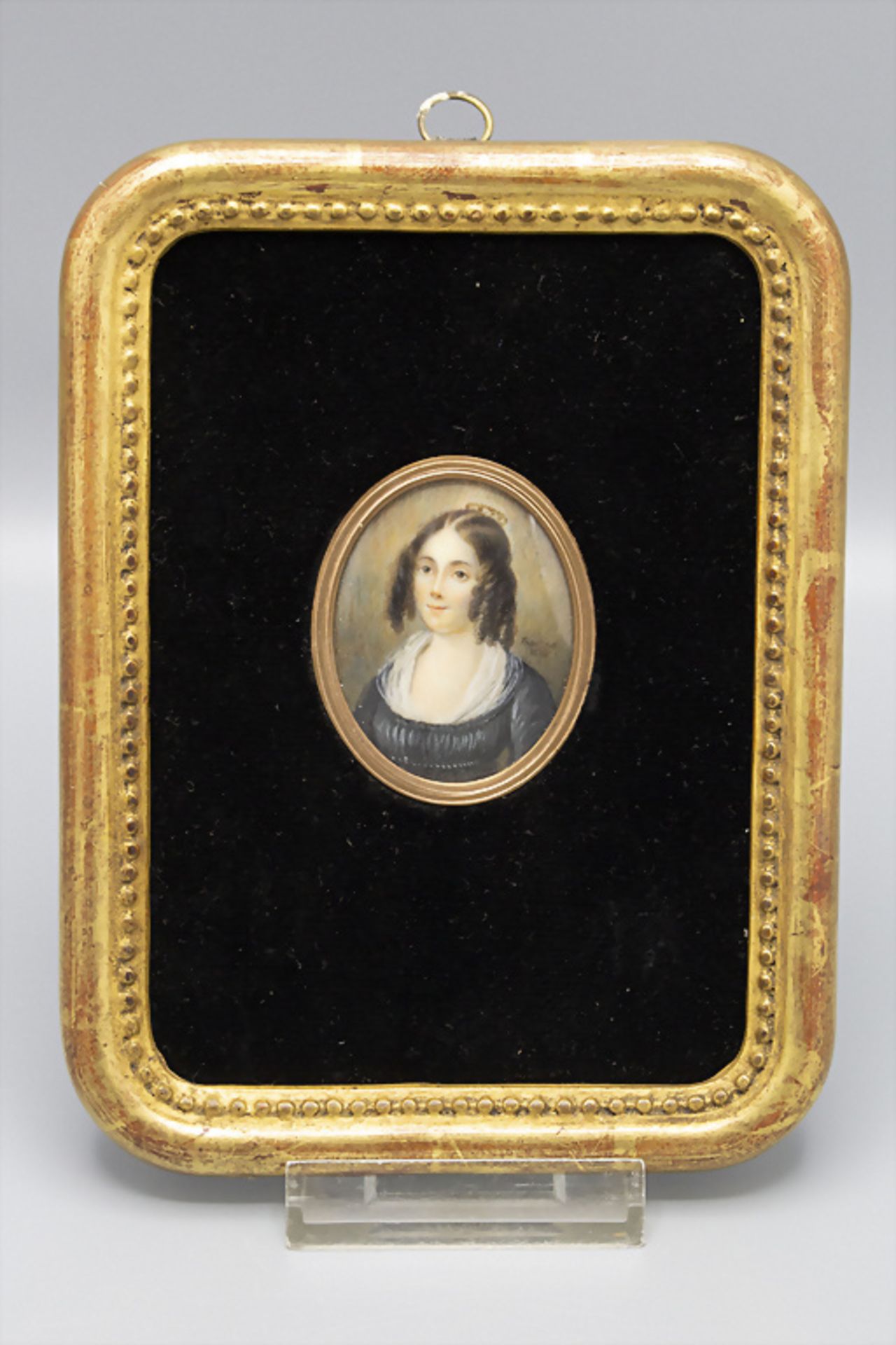 Miniatur Porträt einer jungen Dame / A miniature portrait of a young lady, Toussard, 1818 - Image 2 of 4