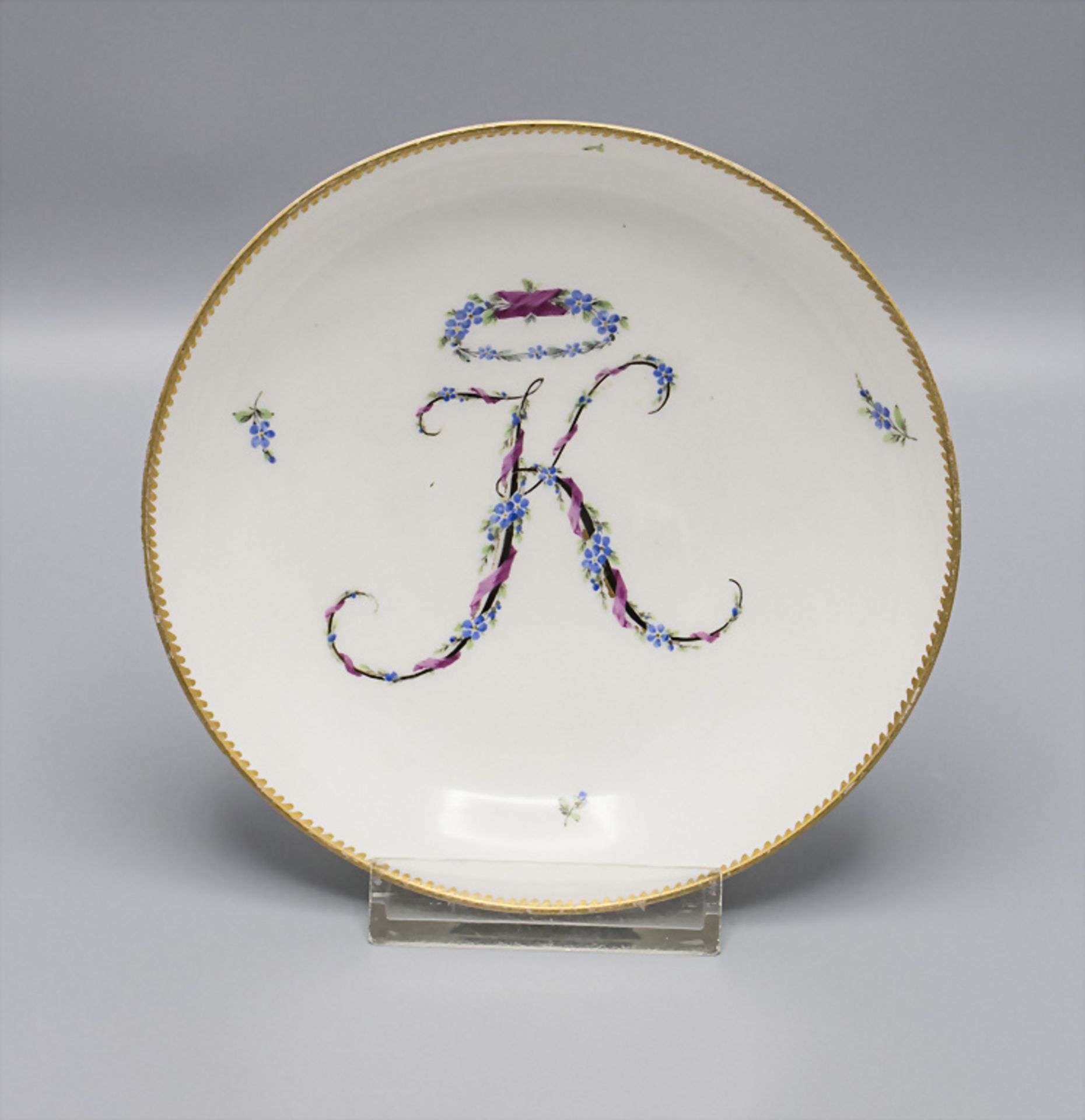 2 Porzellan Tassen mit Untertassen / Two cups with saucers, Meissen, Marcollini-Zeit 1774-1814 - Image 8 of 13