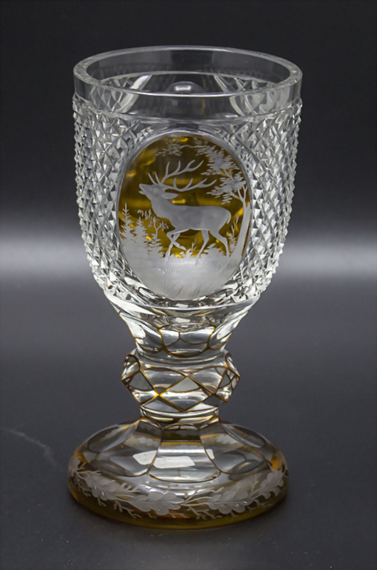 Glaspokal / A glass goblet, Böhmen, Ende 19. Jh.