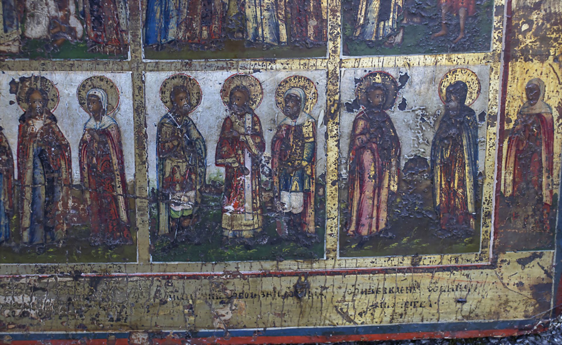 Ikone 'Aller Heiligen' / Icon 'All Saints', Russland, 19. Jh. - Image 5 of 8