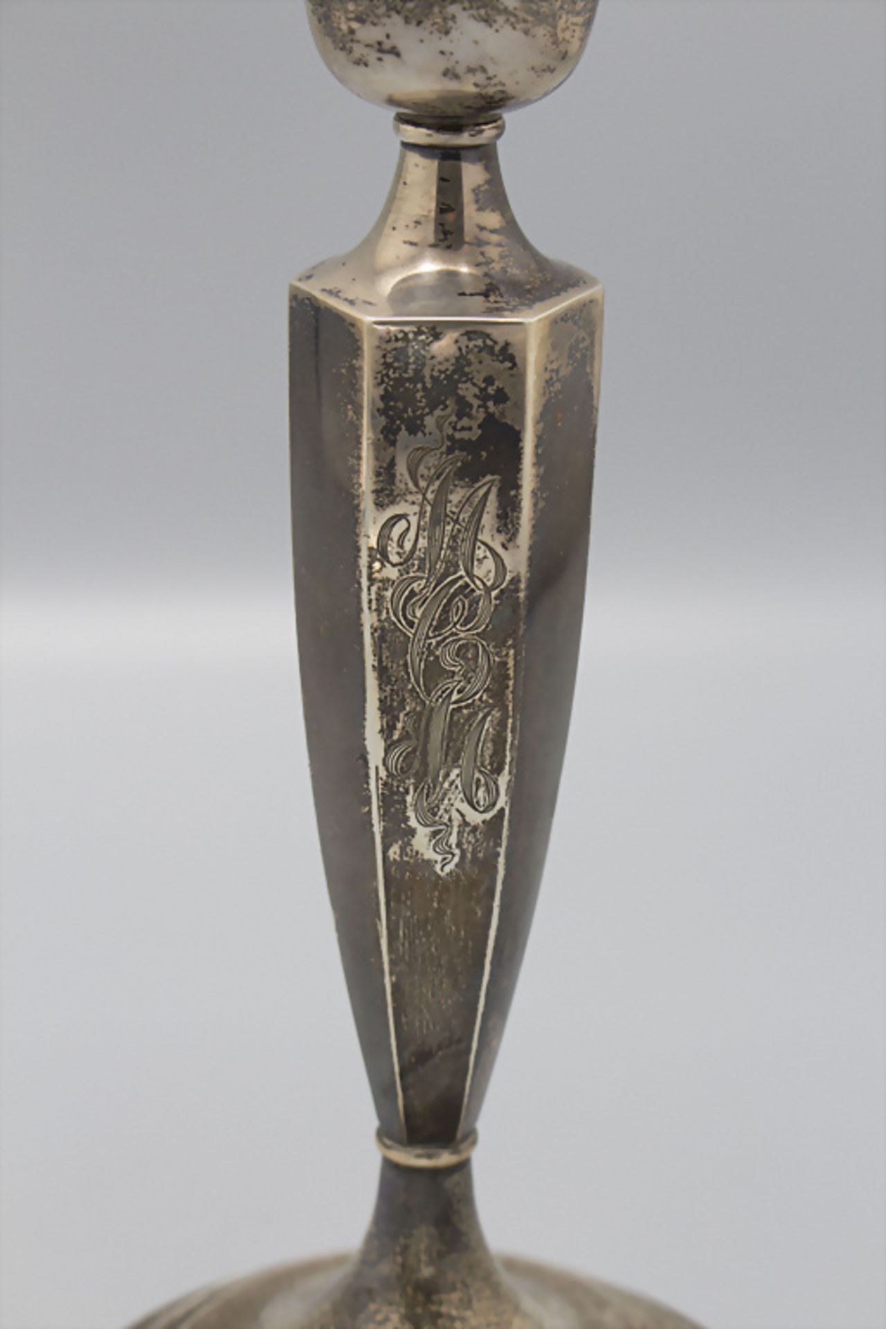 Silber Kerzenleuchter / A silver candlestick, R. Wallace & Sons Mfg. Co., USA, 20. Jh. - Bild 3 aus 5