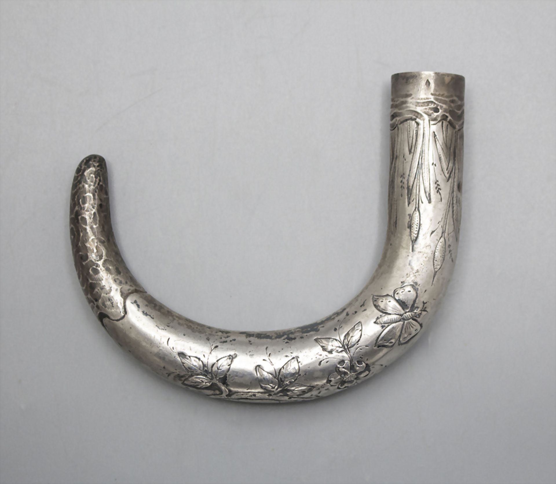 Jugendstil Stockgriff mit Reiher / An Art Nouveau silver cane handle with a heron, Frankreich, ... - Image 2 of 2