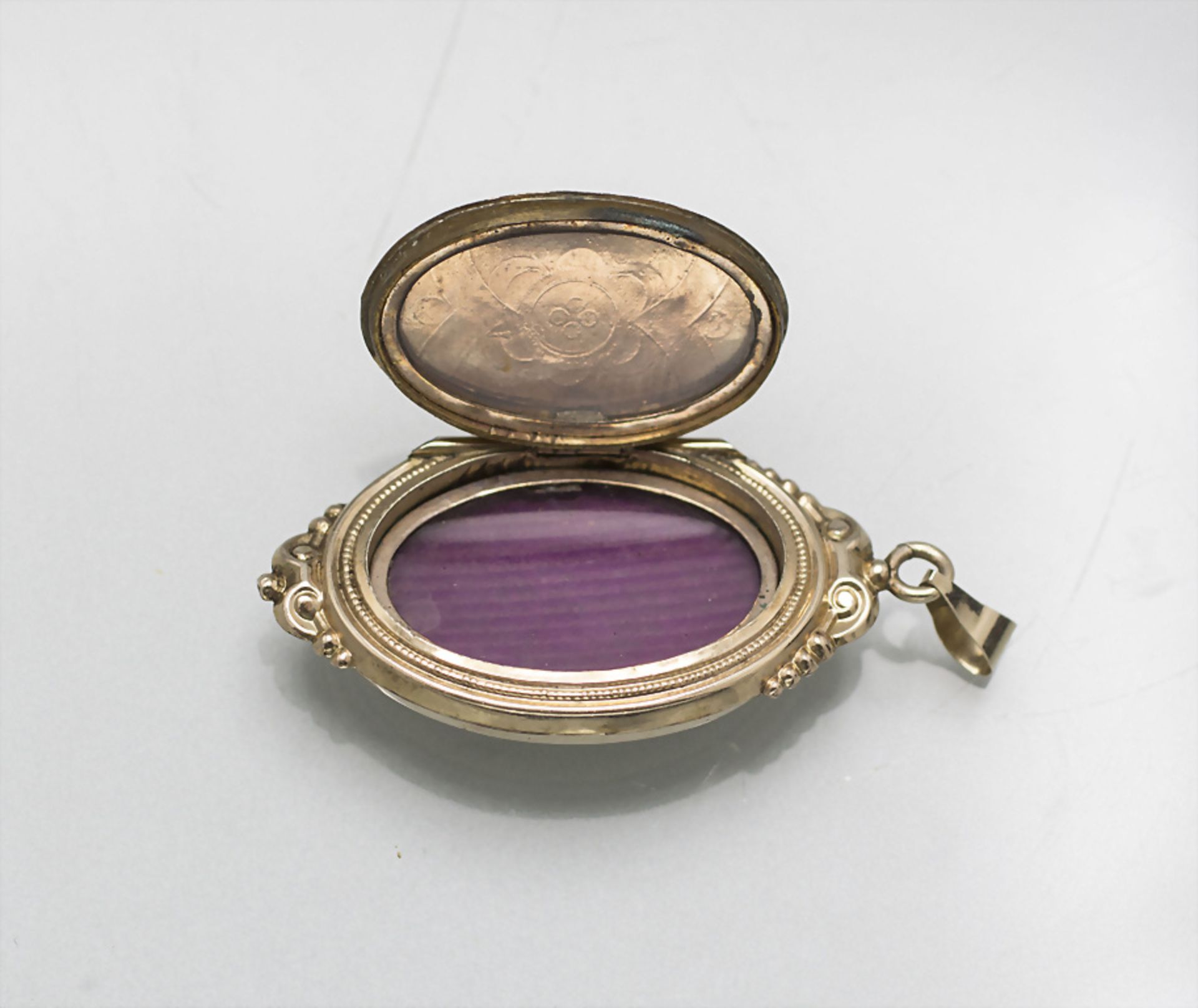 Biedermeier Anhänger od. Medaillon / A pendant, 19. Jh. - Image 3 of 3