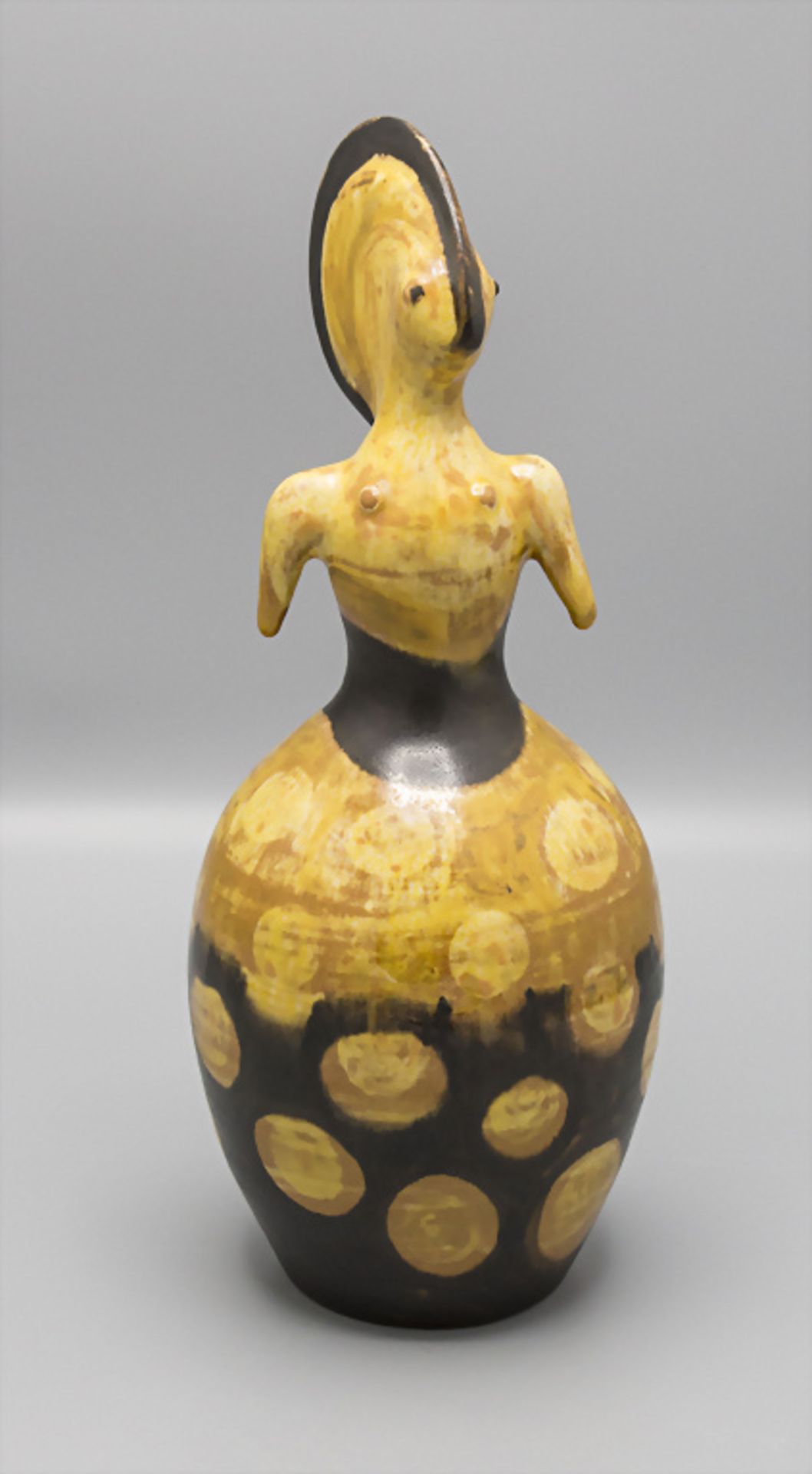 Keramik-Zierobjekt 'Vogel' / A decorative pottery bird, Eva Fritz-Lindner, Karlsruher ...