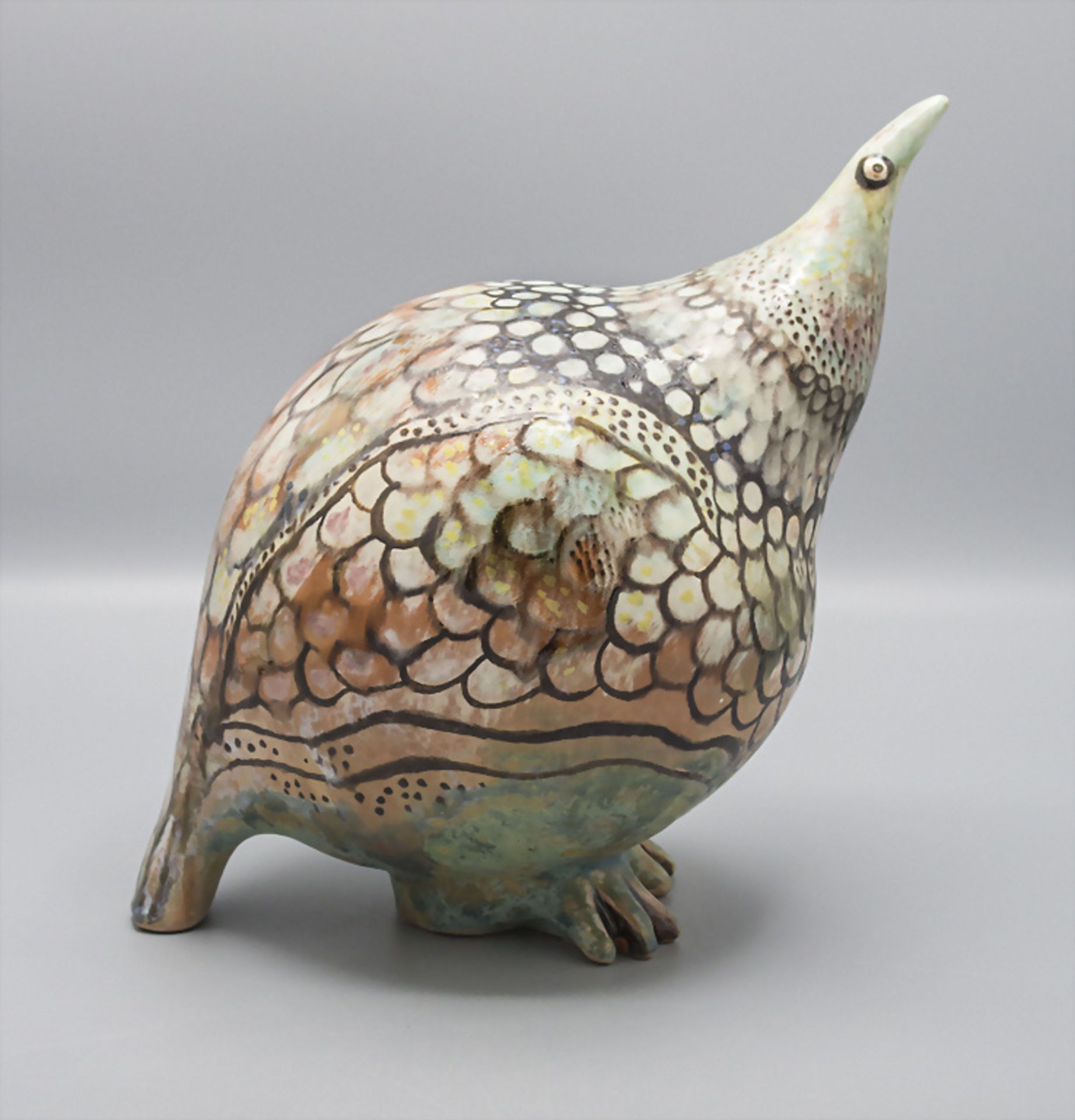 Keramik-Zierobjekt 'Vogel' / A decorative pottery bird, Eva Fritz-Lindner, Karlsruher ... - Image 3 of 5