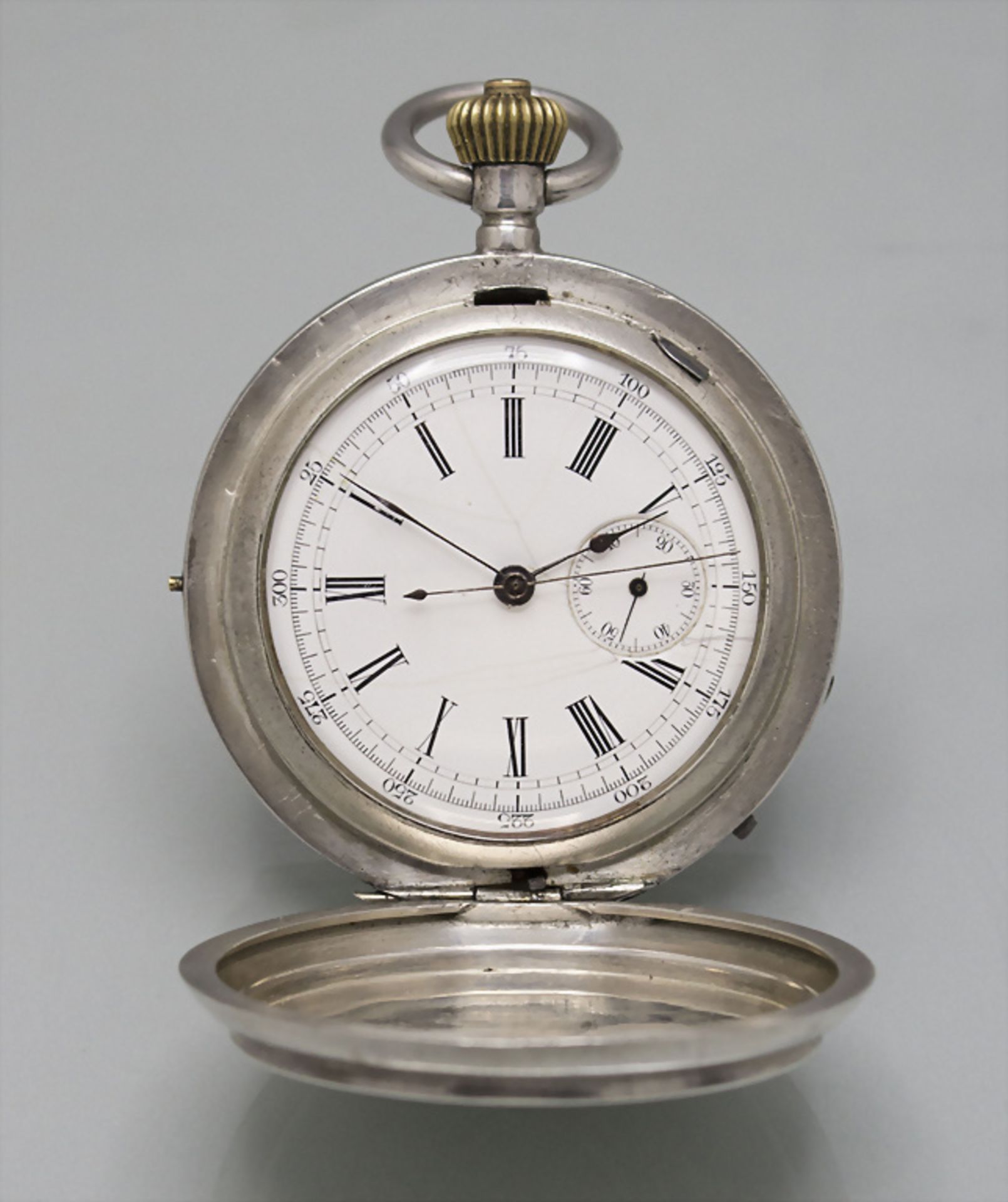 Savonette, Taschenuhr, Chronograph mit Repetition, Swiss / Russland, um 1900