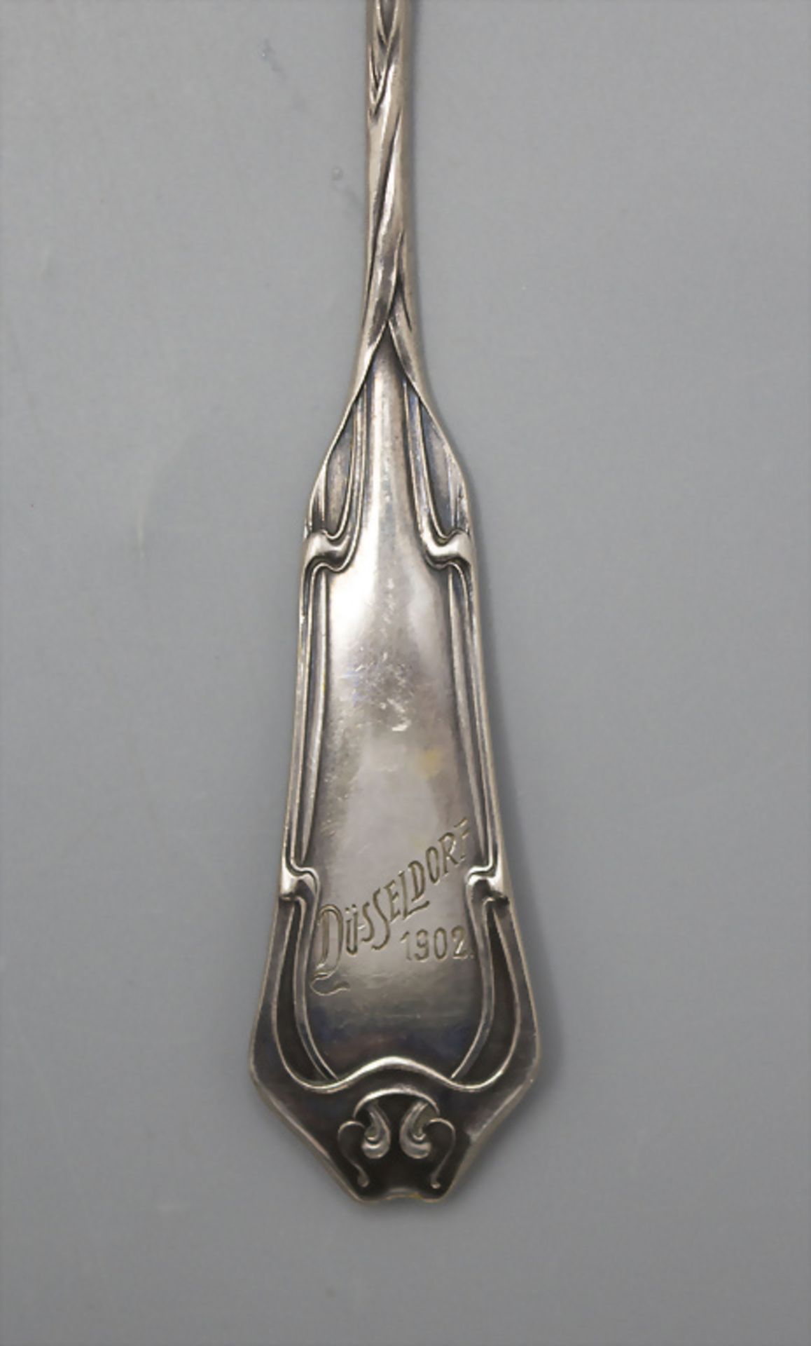 3 Jugendstil  Vorlegelöffel / 3 silver Art Nouveau serving spoons, deutsch, um 1900 - Bild 4 aus 5