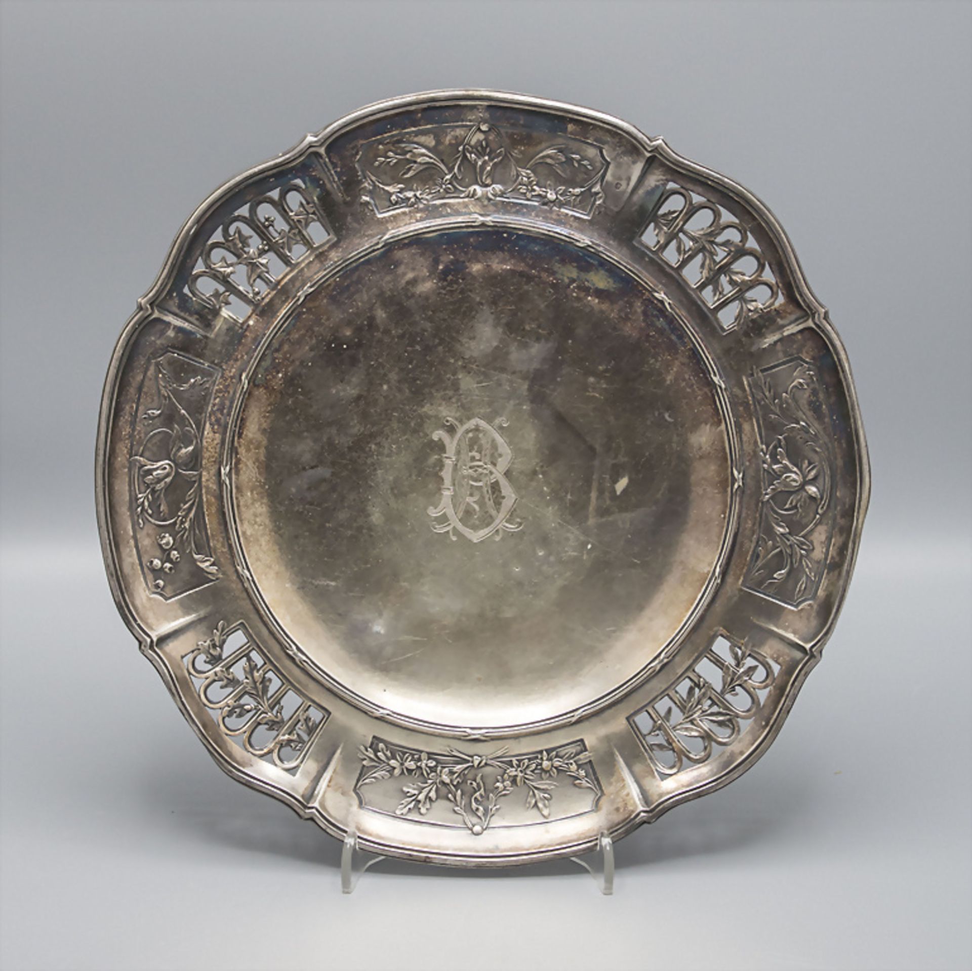 Silber Konfektschale auf vier Füßen / A silver candy dish, Frankreich, um 1870