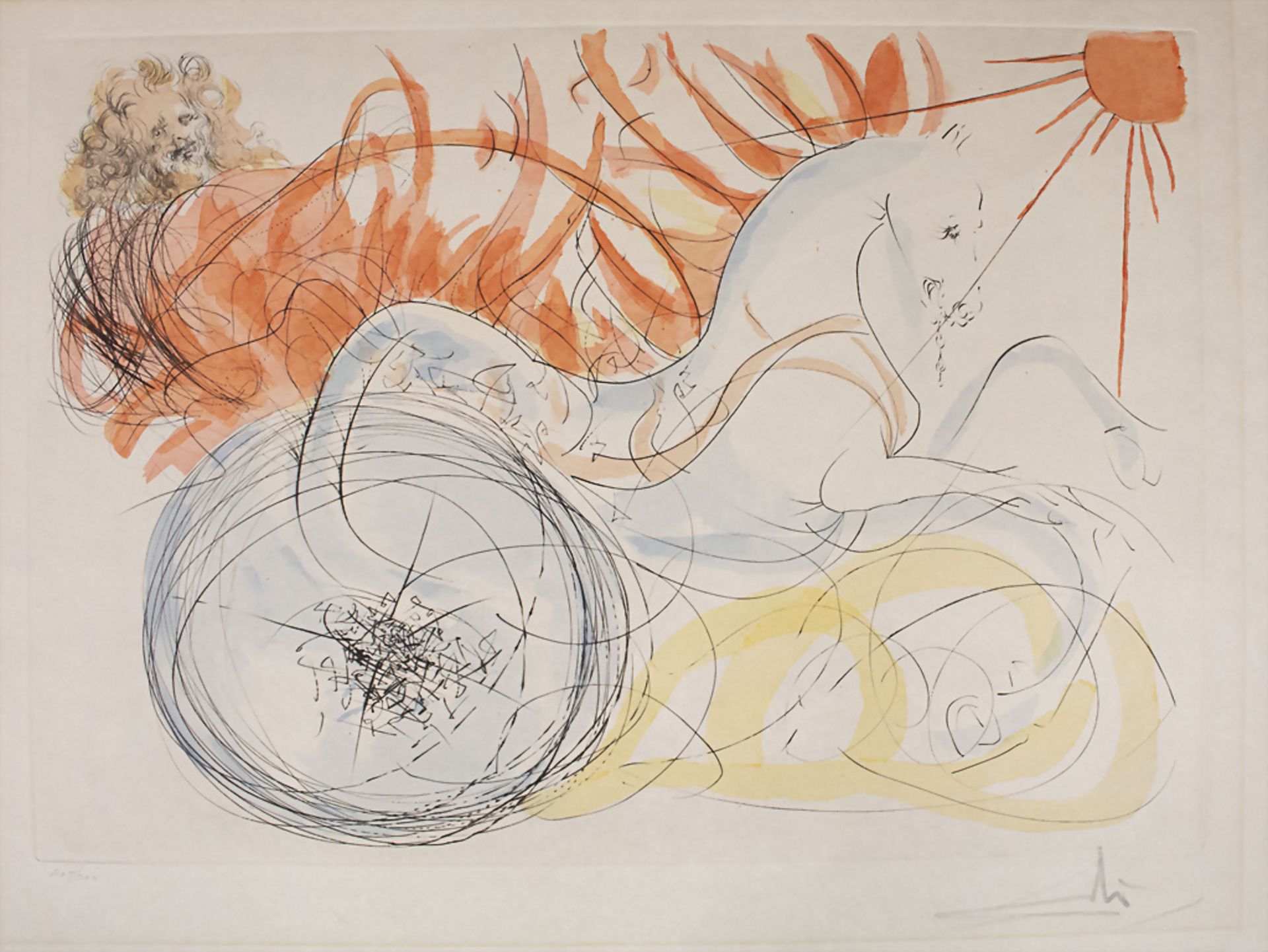 Salvador DALI (1904-1989), 'Helios mit dem Sonnenwagen' / 'Helios and the sun chariot', 20. Jh.