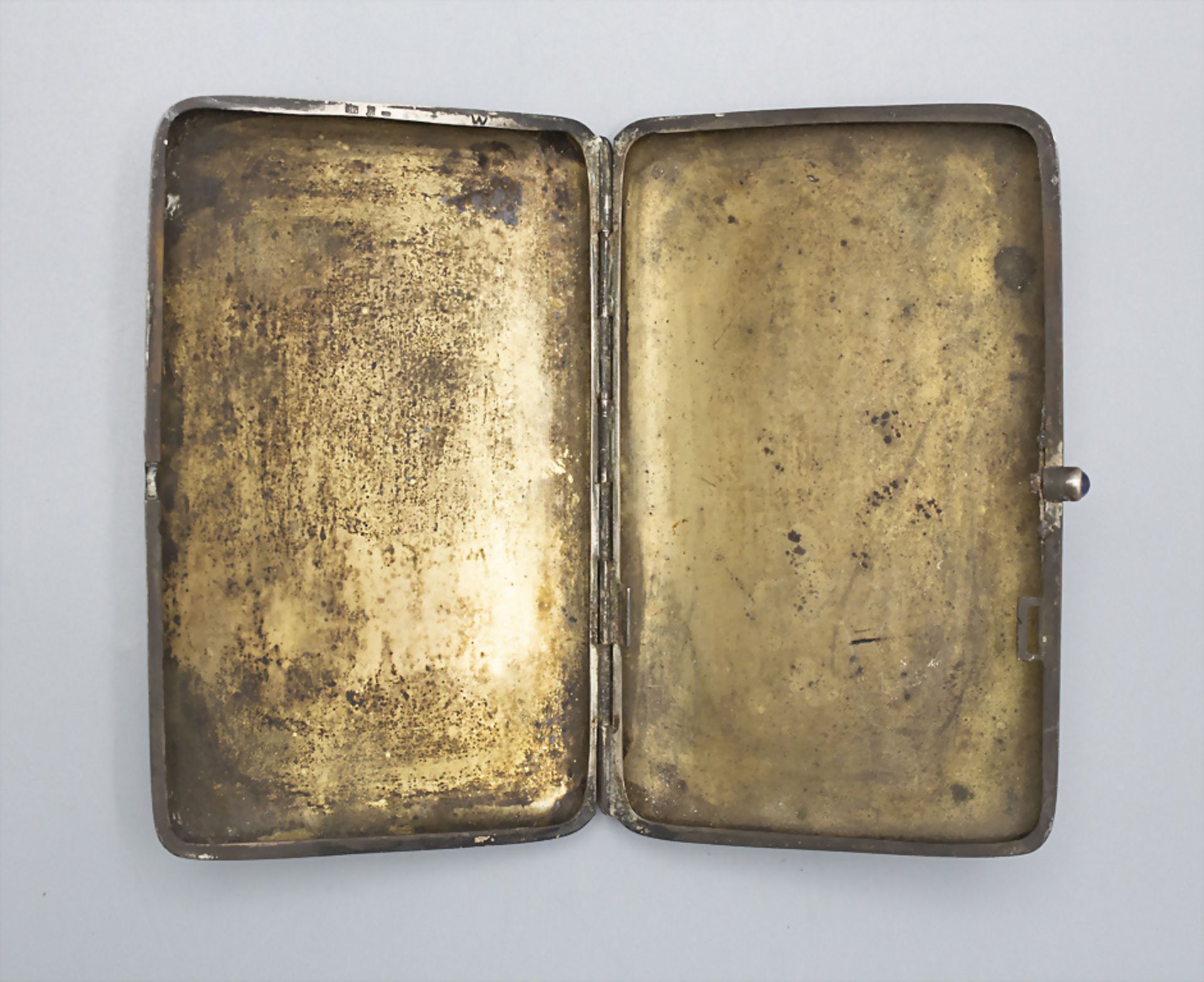 Zigarettenetui mit Wappen / A silver cigarette case with coat of arms, Louis Kuppenheim, ... - Image 6 of 8