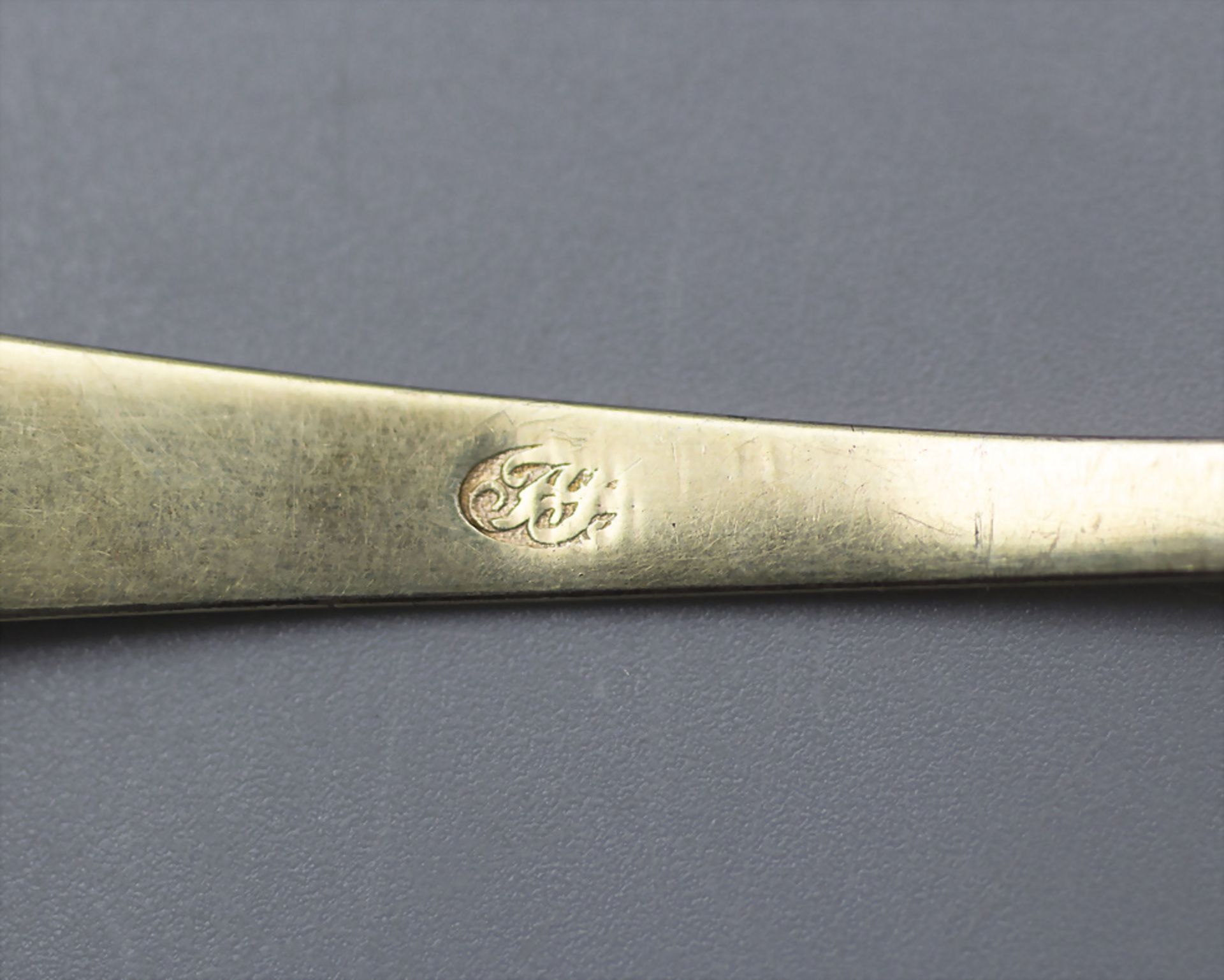 6 Teelöffel / A set of 6 silver tea spoons, deutsch, um 1830 - Image 3 of 3