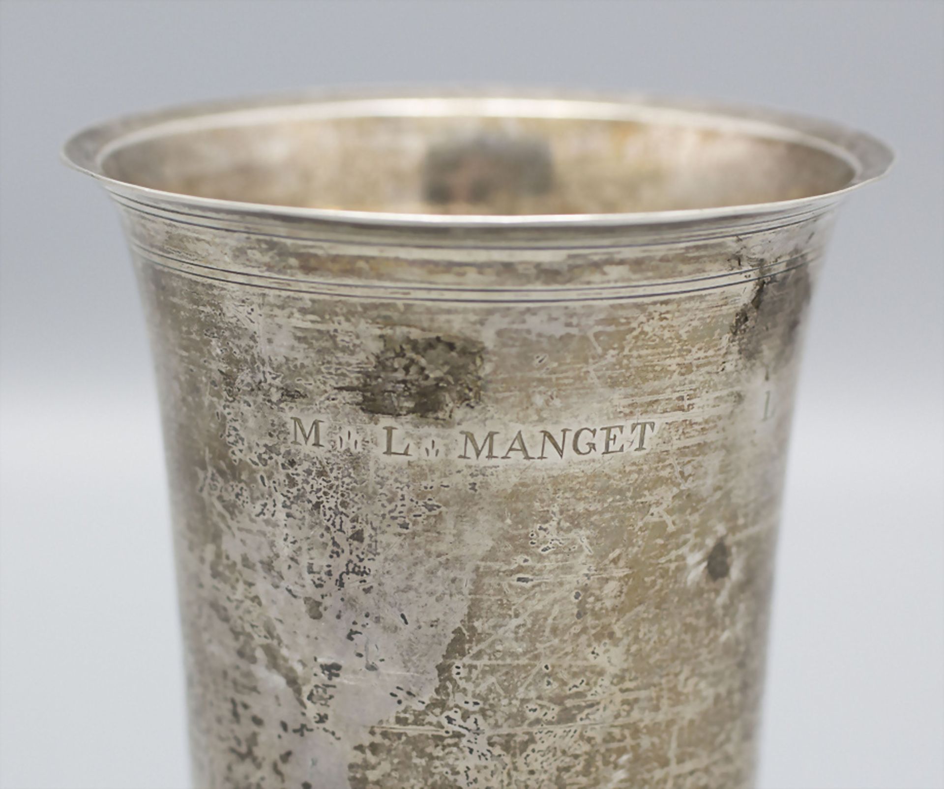 Glocken-Becher / A silver beaker / Une timbale en argent, Paris, 1798-1809 - Bild 2 aus 7