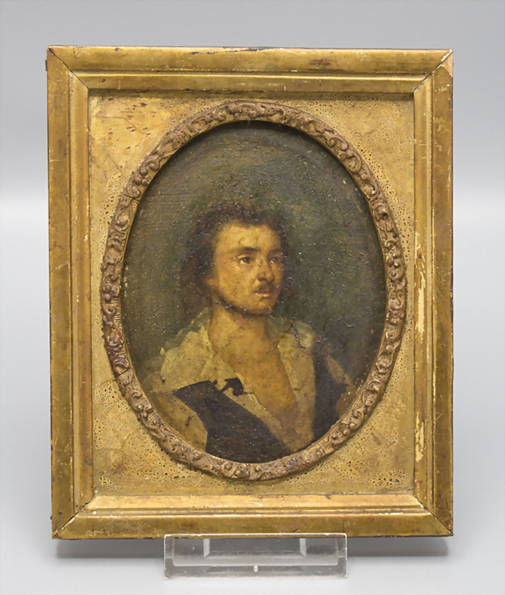 Miniatur Porträt eines Mannes / A miniature portrait of a man, Frankreich, 18. Jh. o. älter