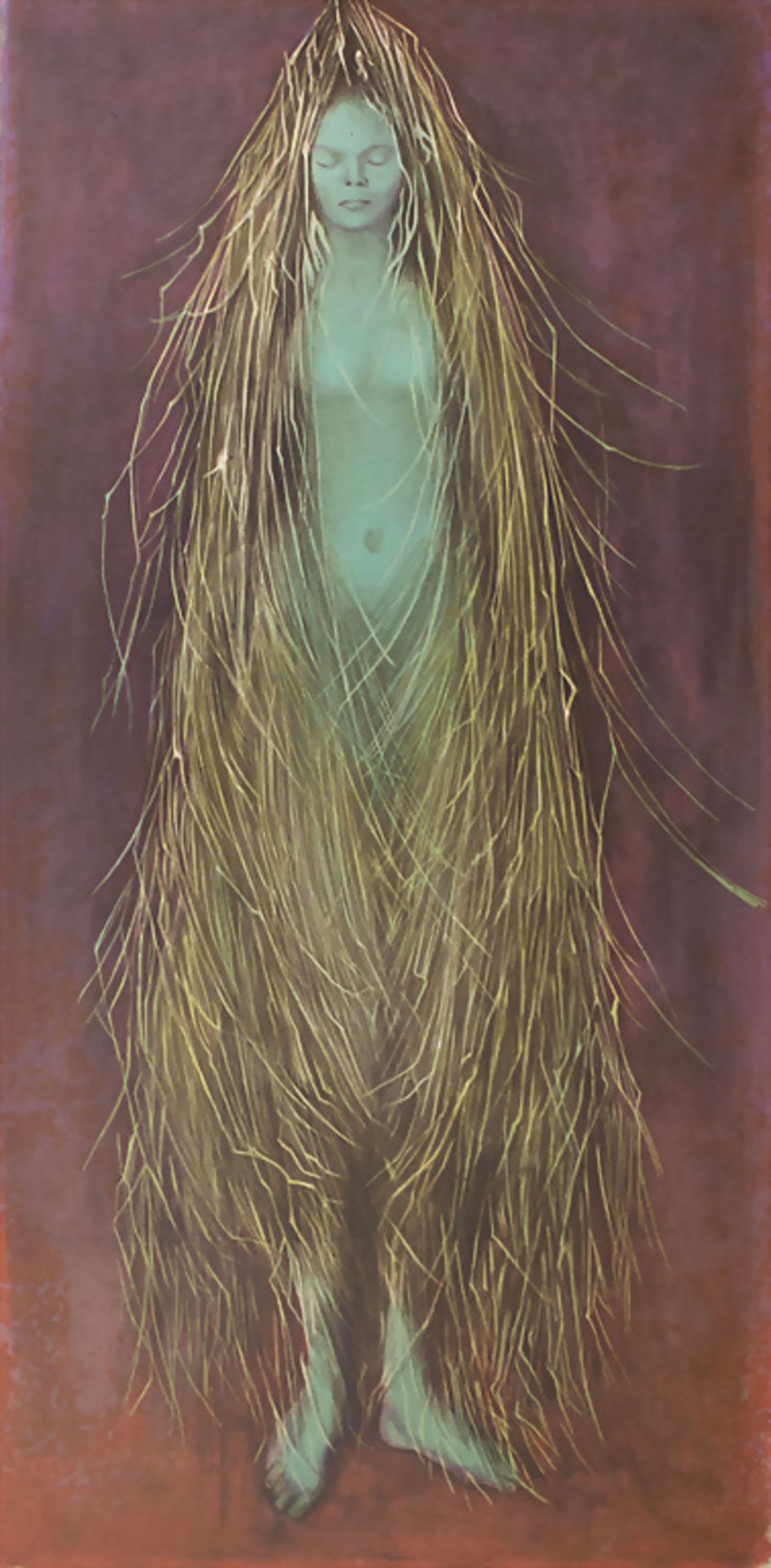 Leonor FINI (1907-1996), 'Akt mit Strohhaar' / 'A nnude with straw hair', 20. Jh.