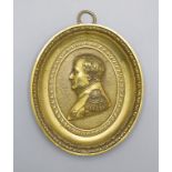 Bronze Miniatur Porträt 'Napoleon Bonaparte' / A bronze miniature portrait of Napoleon ...