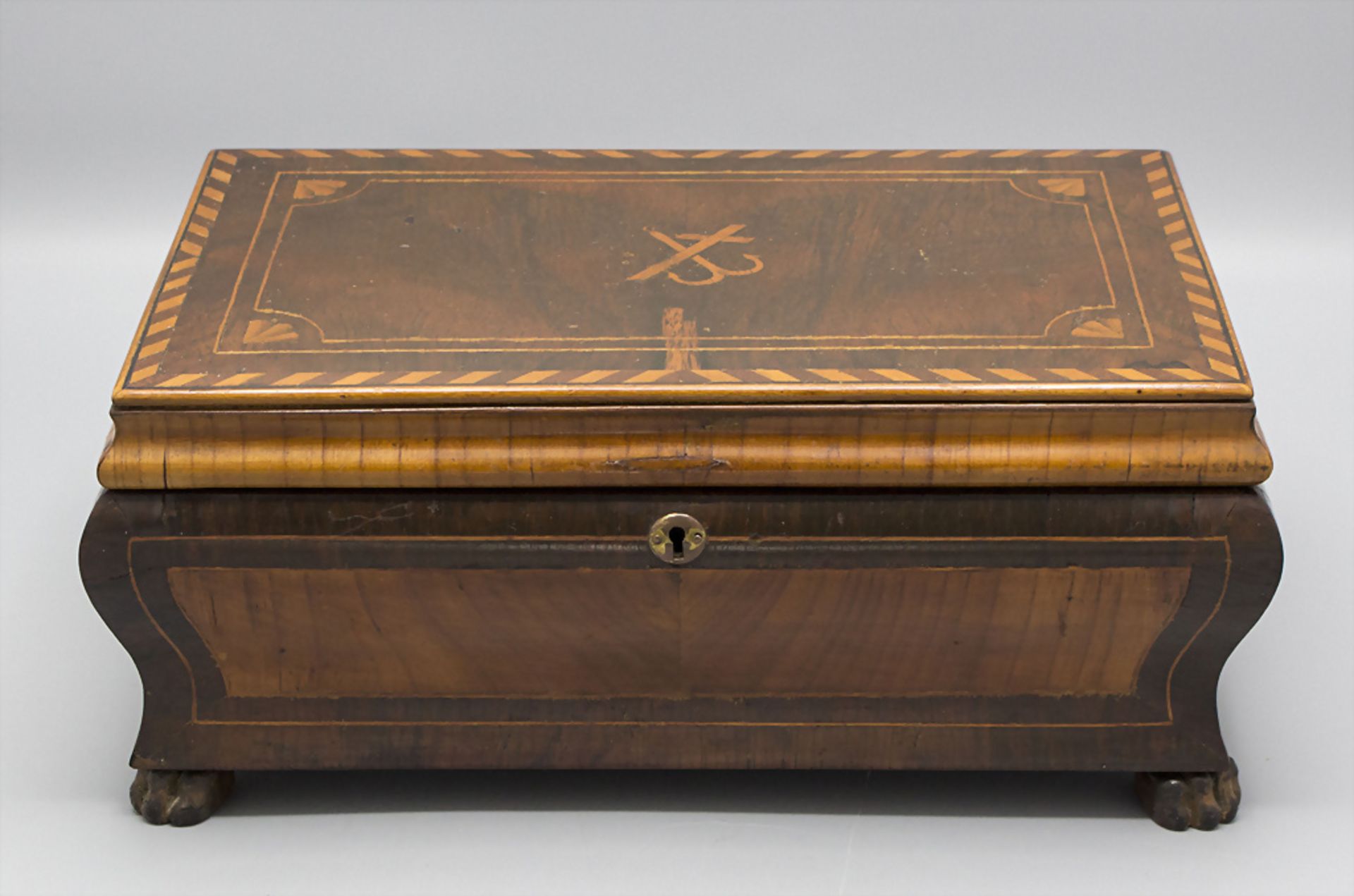 Biedermeier Nähkästchen / A Biedermeier sewing box, um 1840 - Image 2 of 9