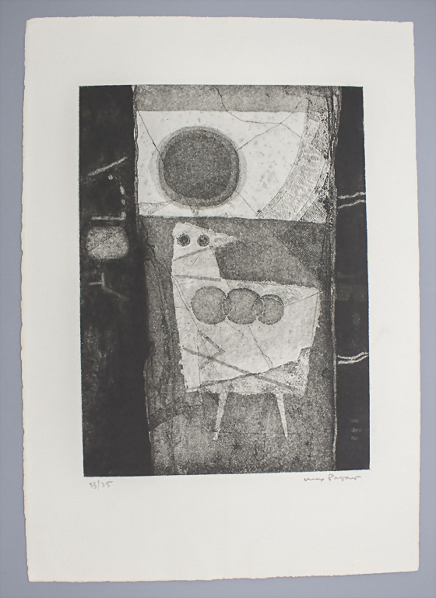 Max PAPART (1911-1994), 'Tier mit Himmelskörper' / 'Animal with celestial body, 20. Jh.' - Image 2 of 5