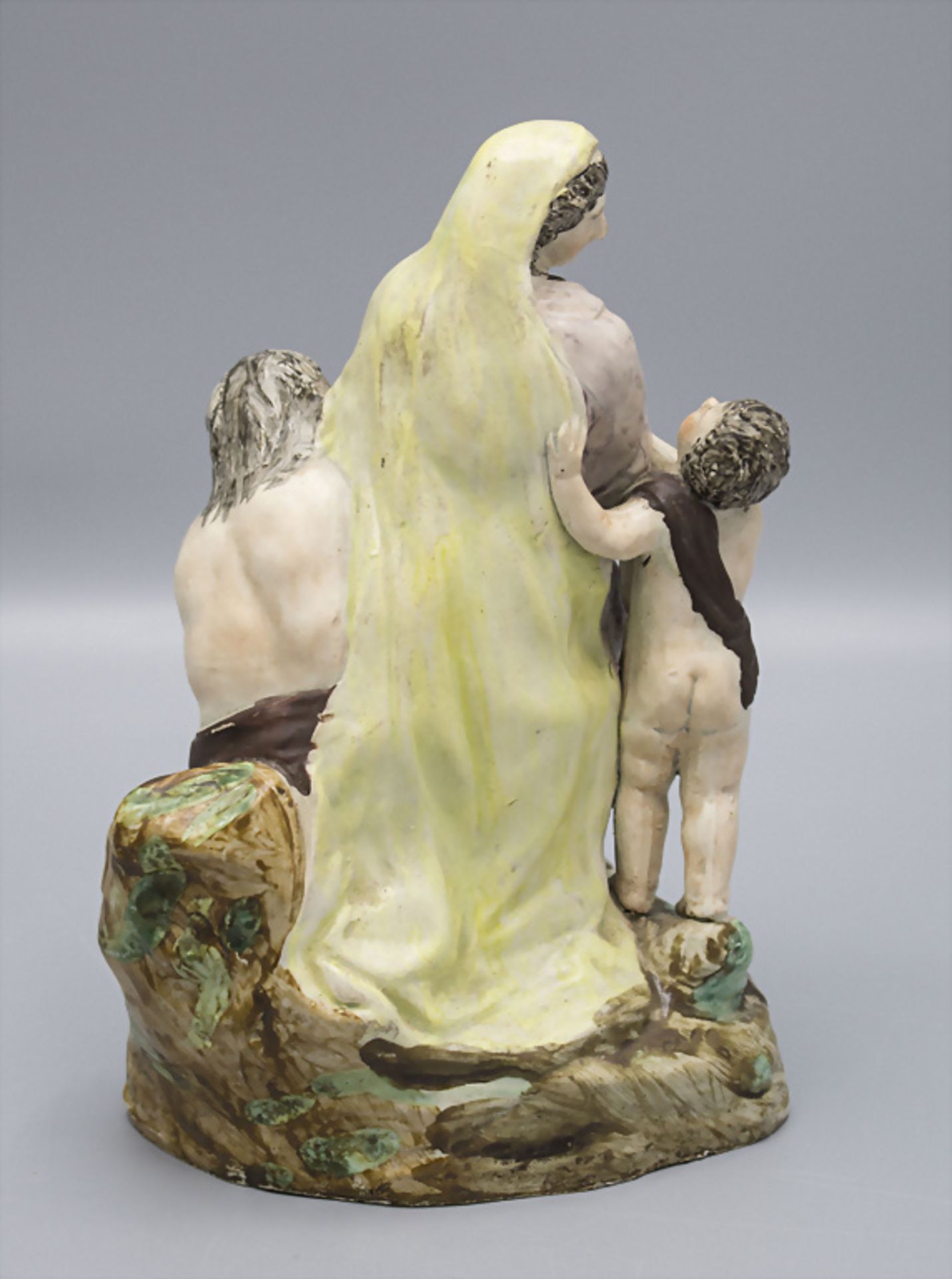 Frühe Keramik-Figur 'Römische Nächstenliebe' / 'Caritas Romana' / An early pottery pearlware ... - Bild 5 aus 5