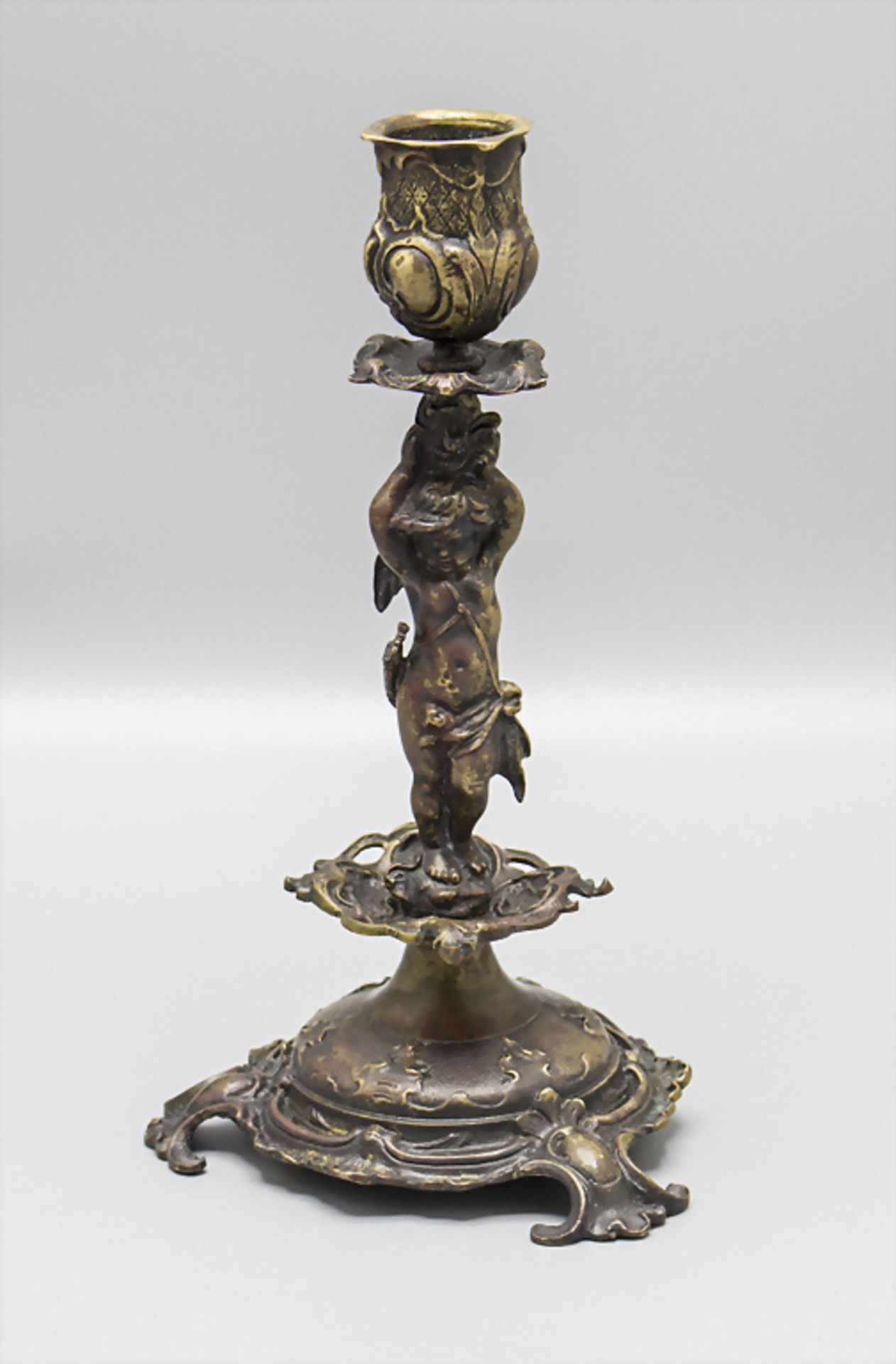 Bronze Kerzenleuchter / A bronze candle holder, um 1880